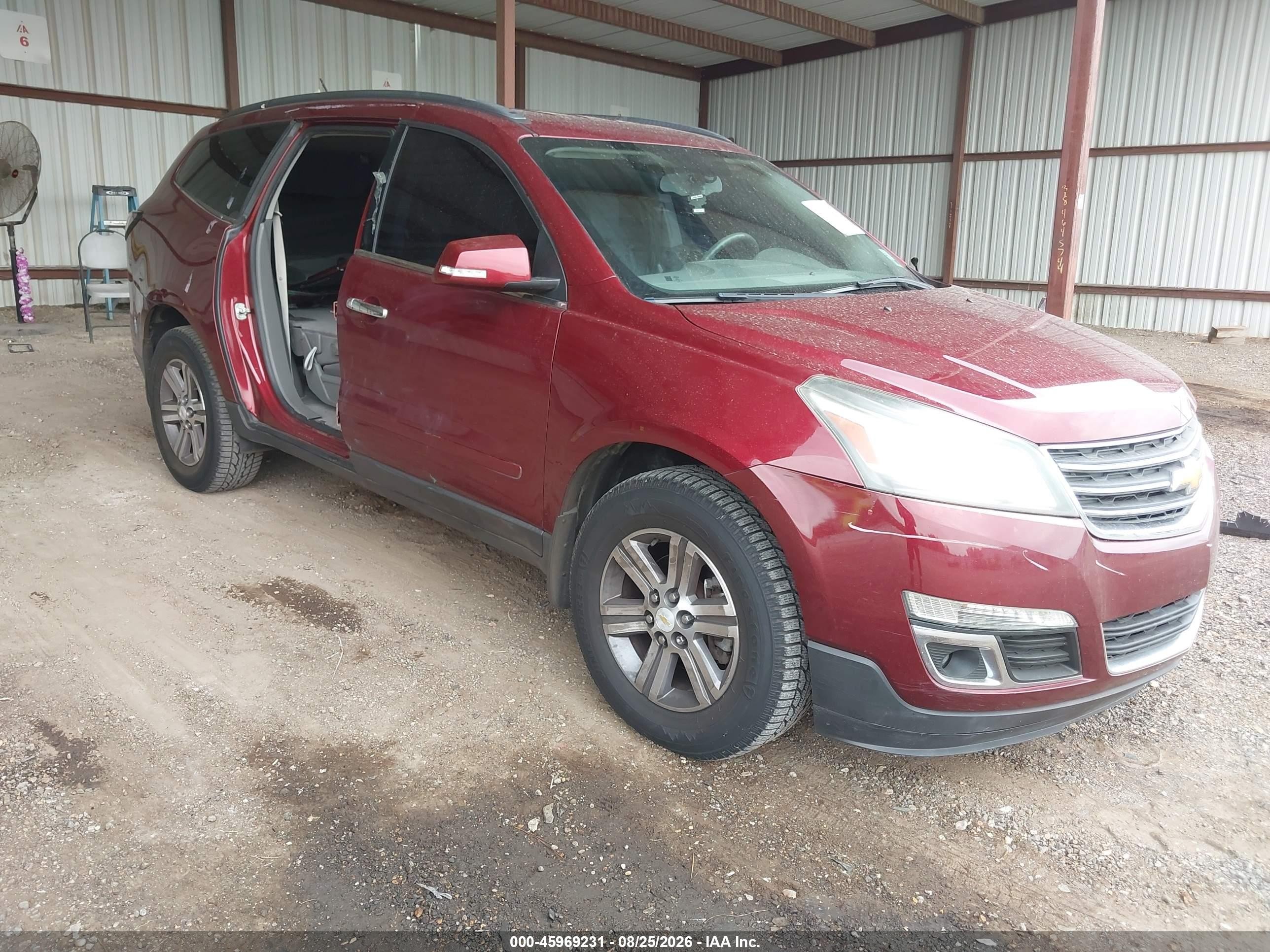 2015 Chevrolet Traverse Lt Red vin: 1GNKVGKD9FJ160620