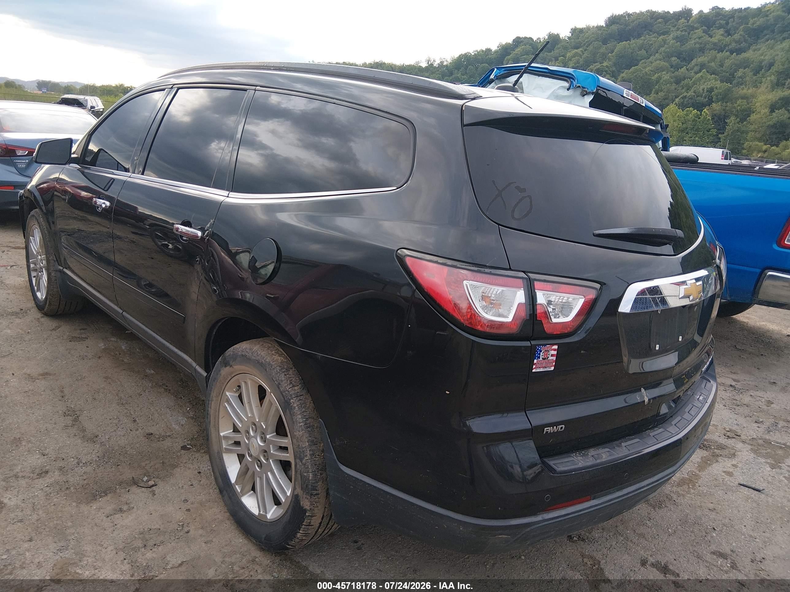 2015 Chevrolet Traverse Lt Black vin: 1GNKVGKD9FJ265173
