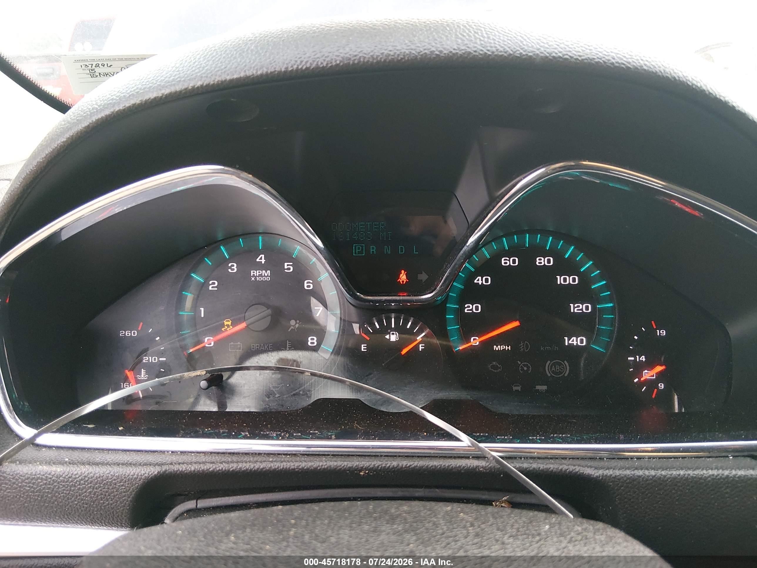 2015 Chevrolet Traverse Lt Black vin: 1GNKVGKD9FJ265173