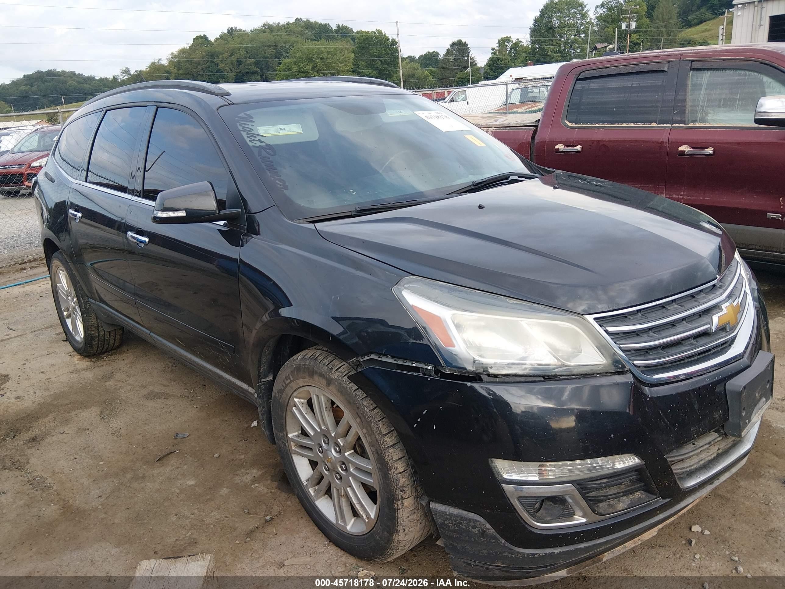 2015 Chevrolet Traverse Lt Black vin: 1GNKVGKD9FJ265173