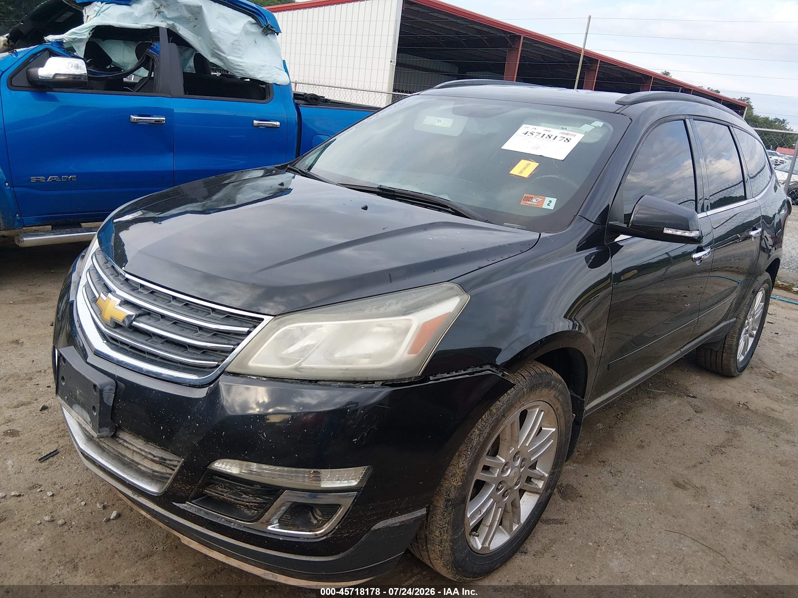 2015 Chevrolet Traverse Lt Black vin: 1GNKVGKD9FJ265173