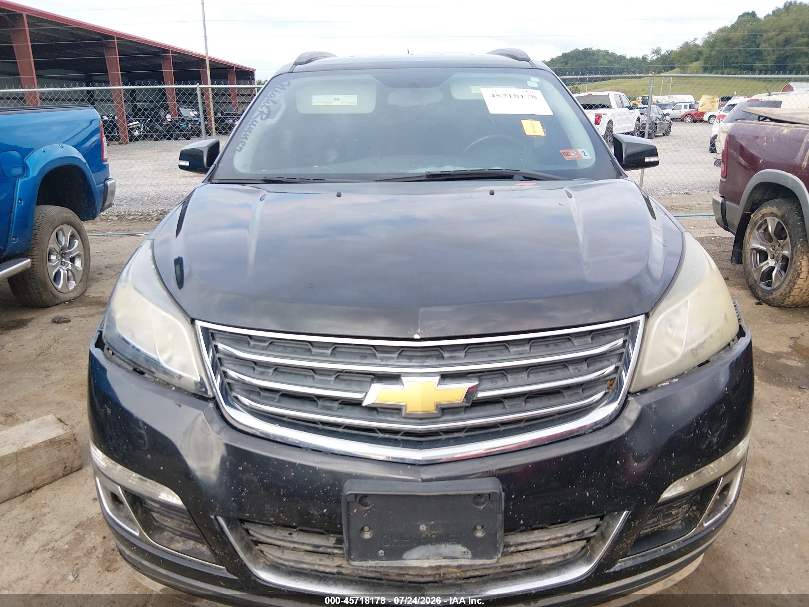 2015 Chevrolet Traverse Lt Black vin: 1GNKVGKD9FJ265173