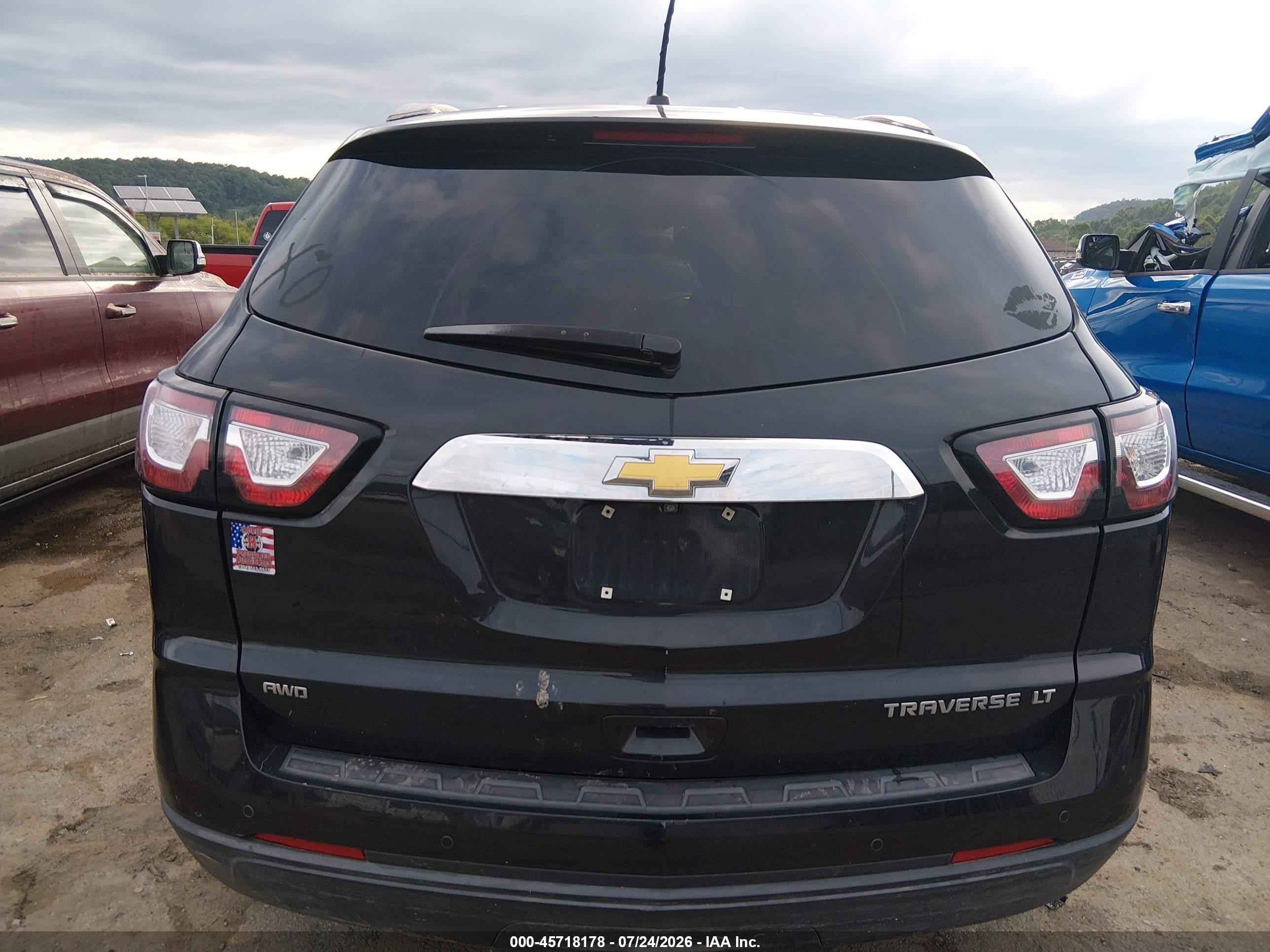 2015 Chevrolet Traverse Lt Black vin: 1GNKVGKD9FJ265173