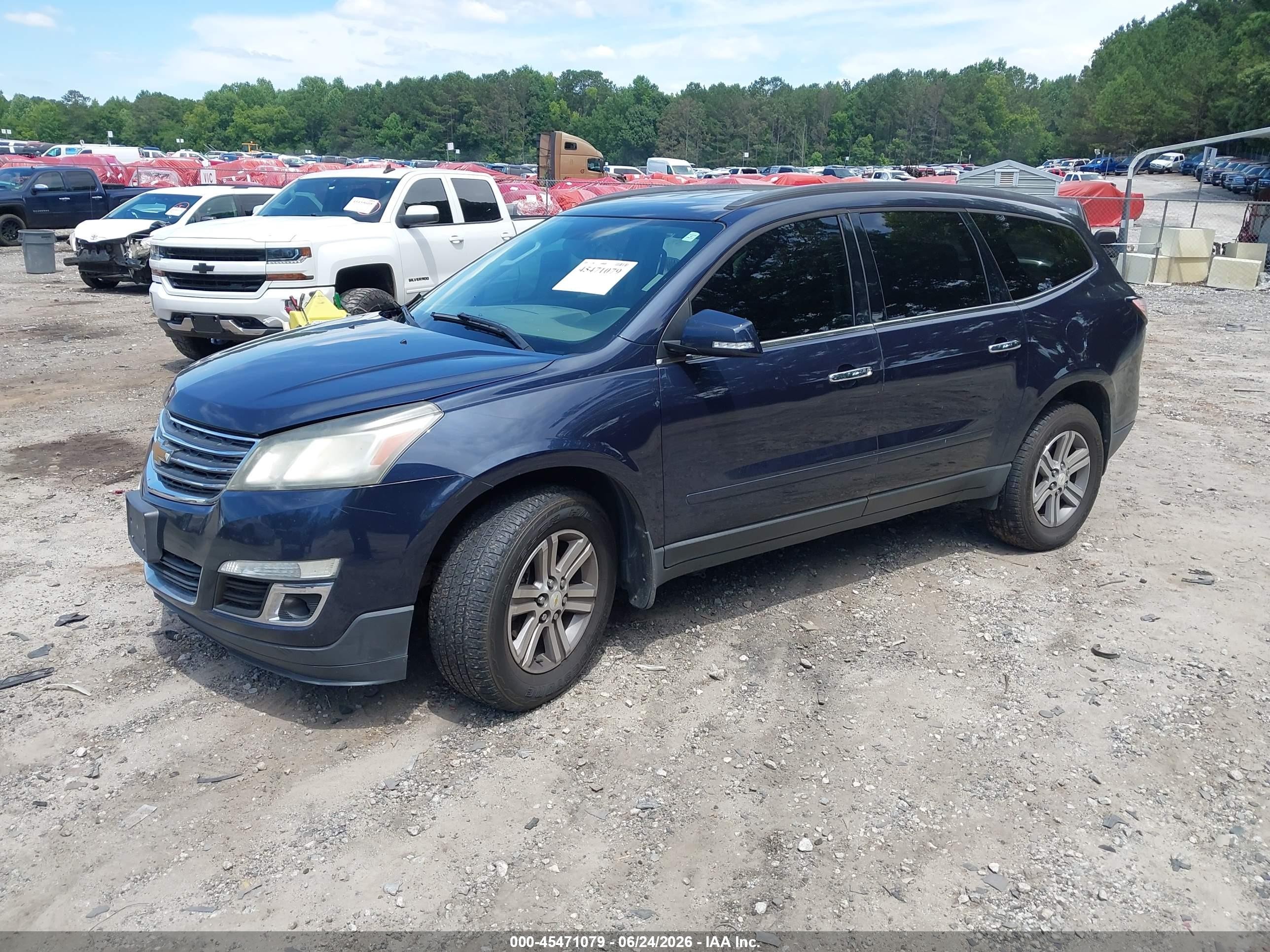 2015 Chevrolet Traverse Lt Dark Blue vin: 1GNKVGKD9FJ301007
