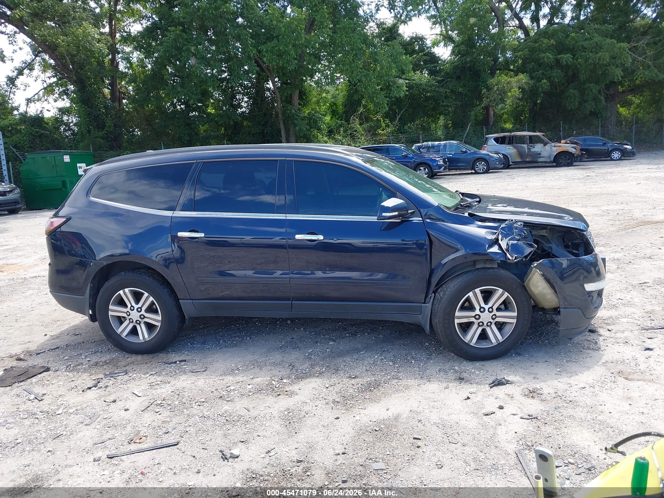 2015 Chevrolet Traverse Lt Dark Blue vin: 1GNKVGKD9FJ301007
