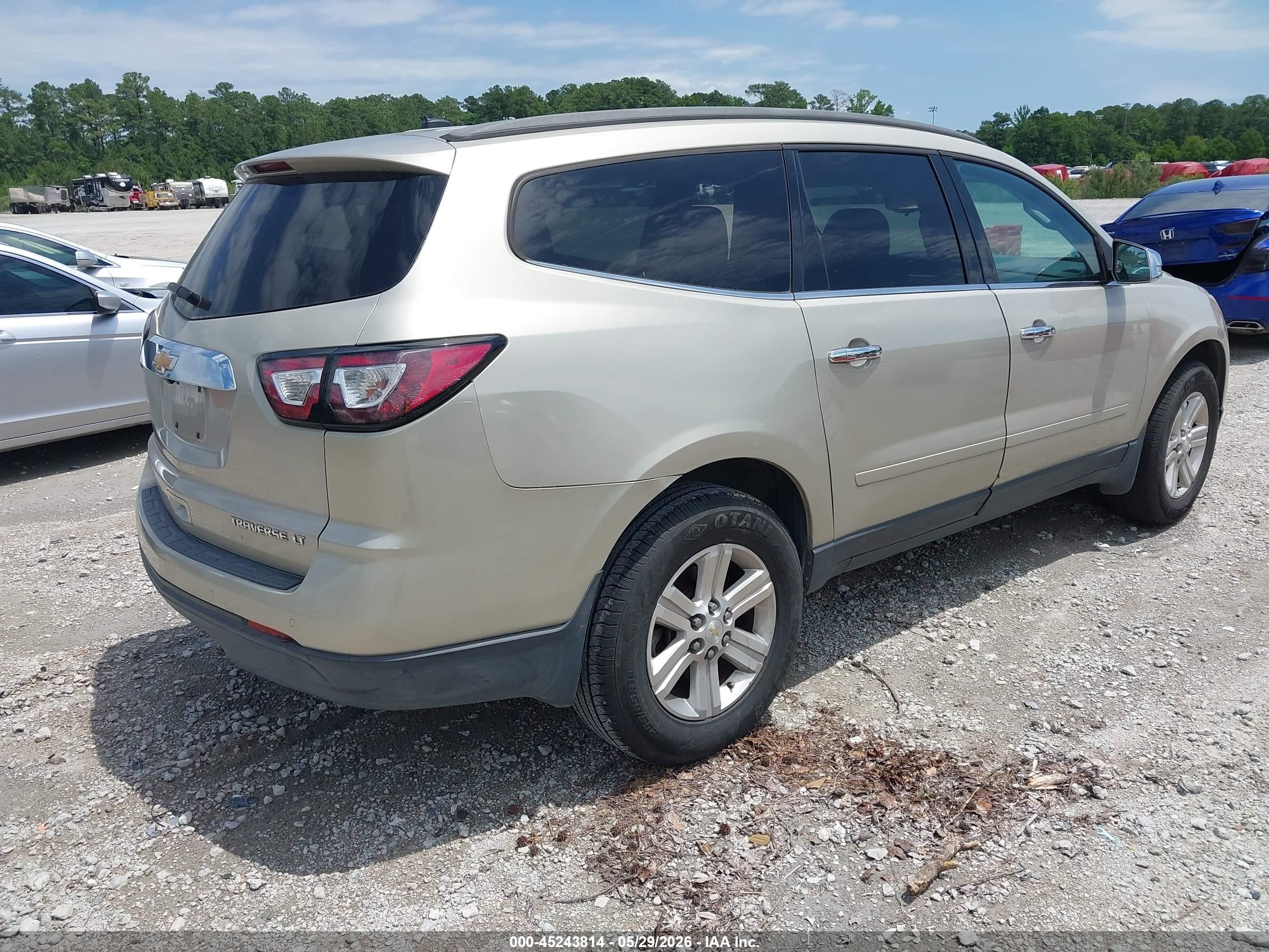 2013 Chevrolet Traverse 1lt Champagne vin: 1GNKVGKDXDJ251456
