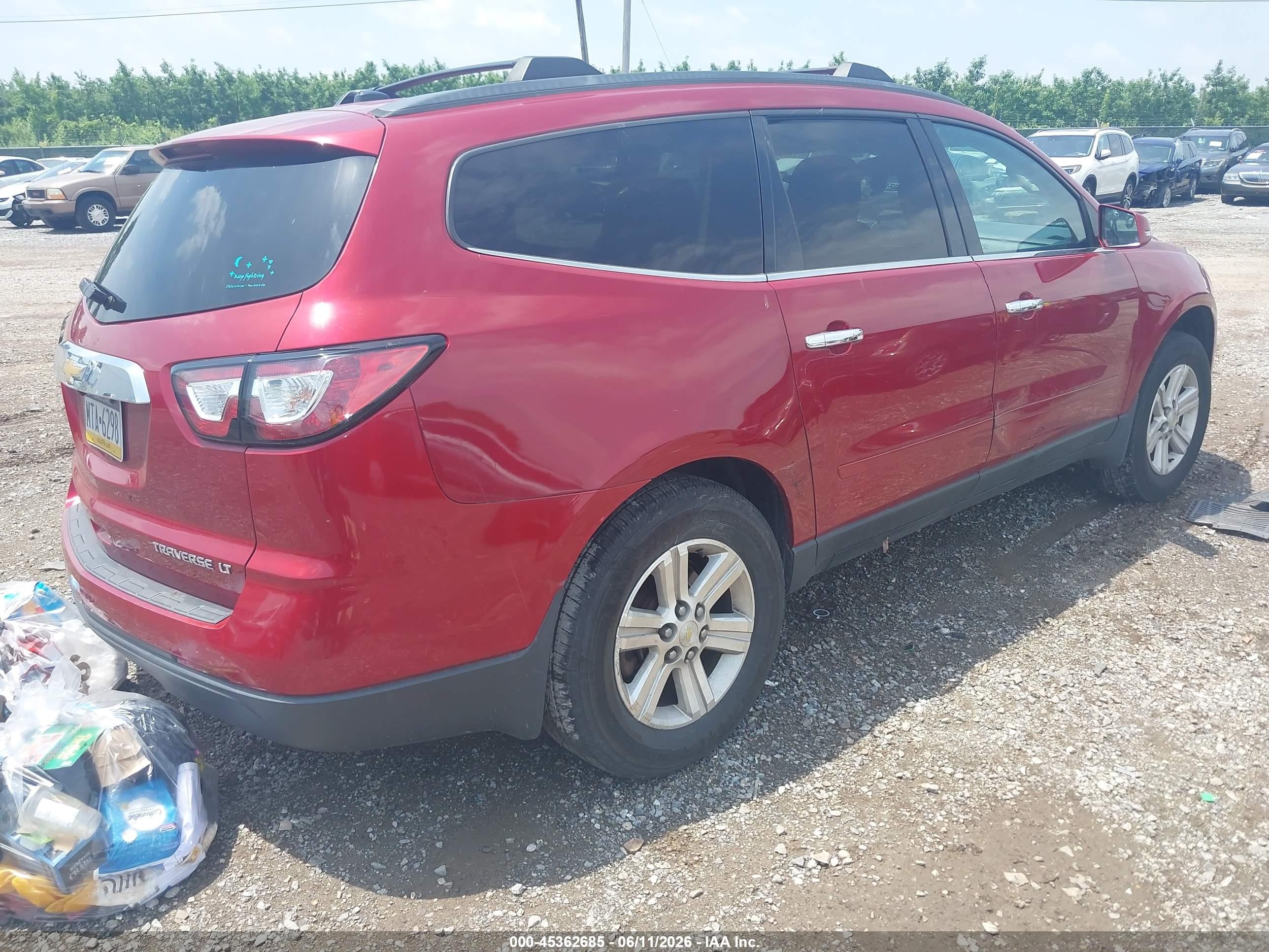 2014 Chevrolet Traverse Lt Red vin: 1GNKVGKDXEJ262779