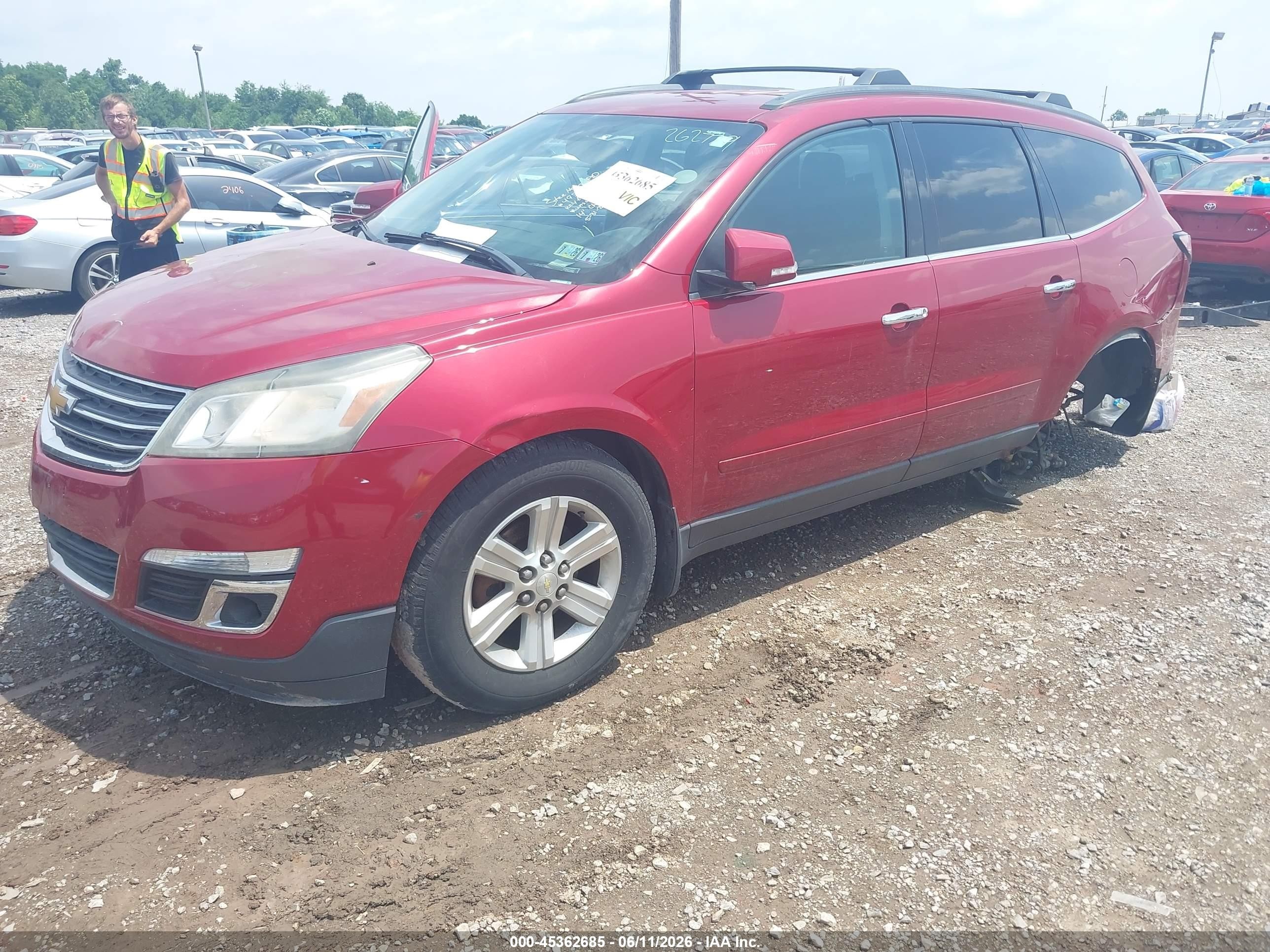 2014 Chevrolet Traverse Lt Red vin: 1GNKVGKDXEJ262779