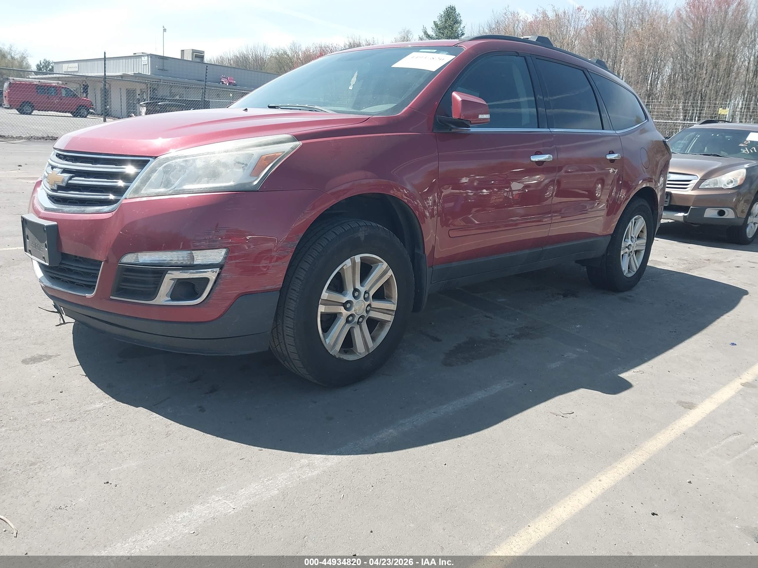 2014 Chevrolet Traverse 1lt Red vin: 1GNKVGKDXEJ333687