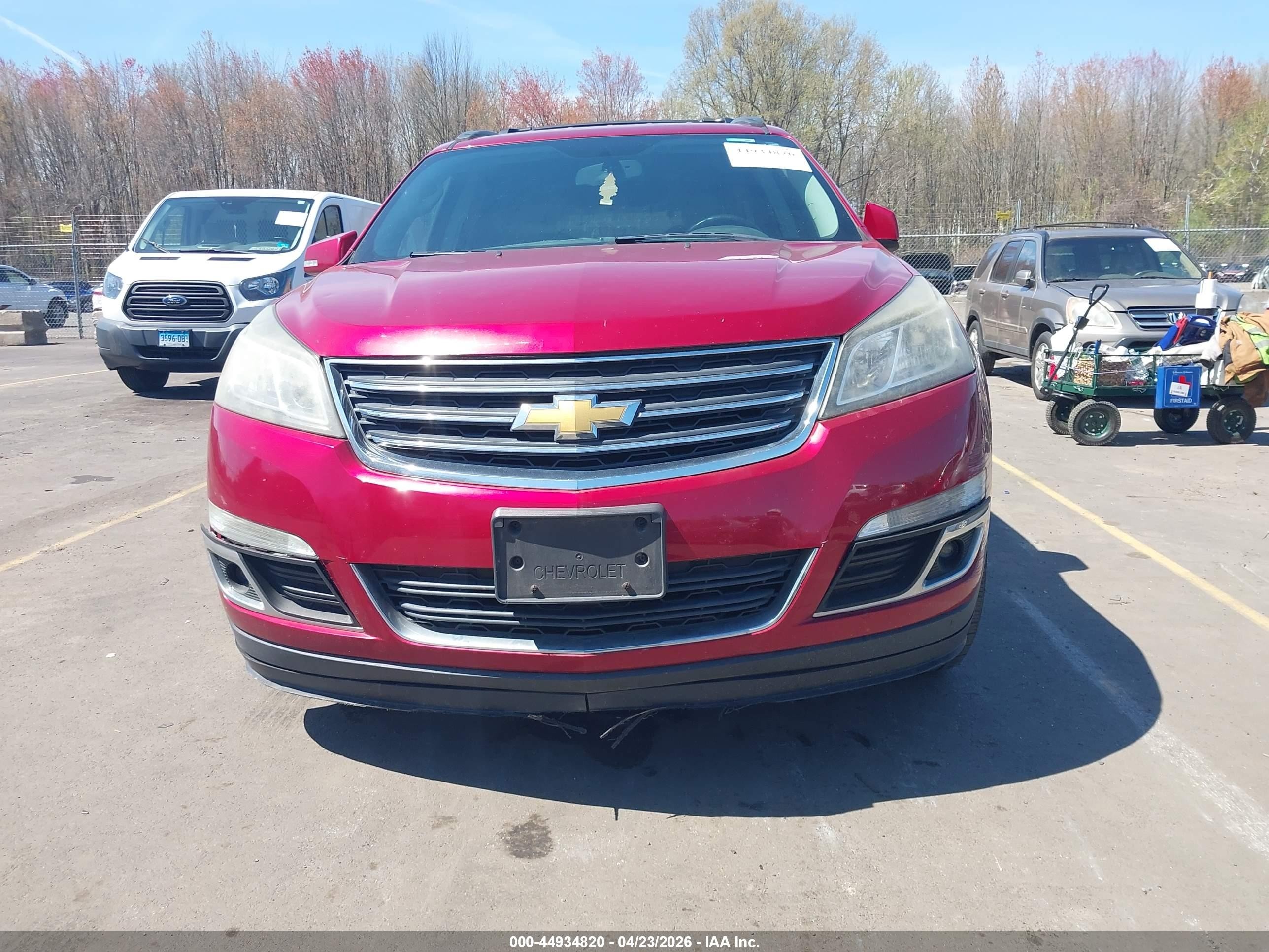 2014 Chevrolet Traverse 1lt Red vin: 1GNKVGKDXEJ333687