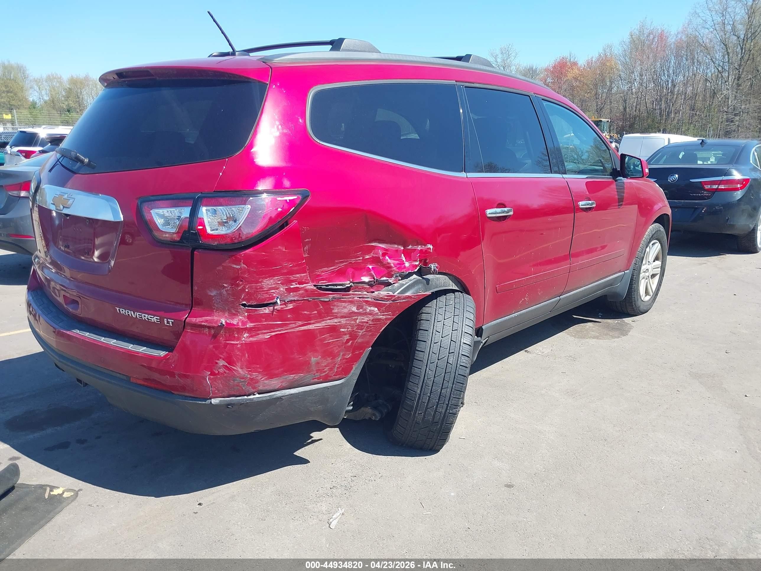 2014 Chevrolet Traverse 1lt Red vin: 1GNKVGKDXEJ333687