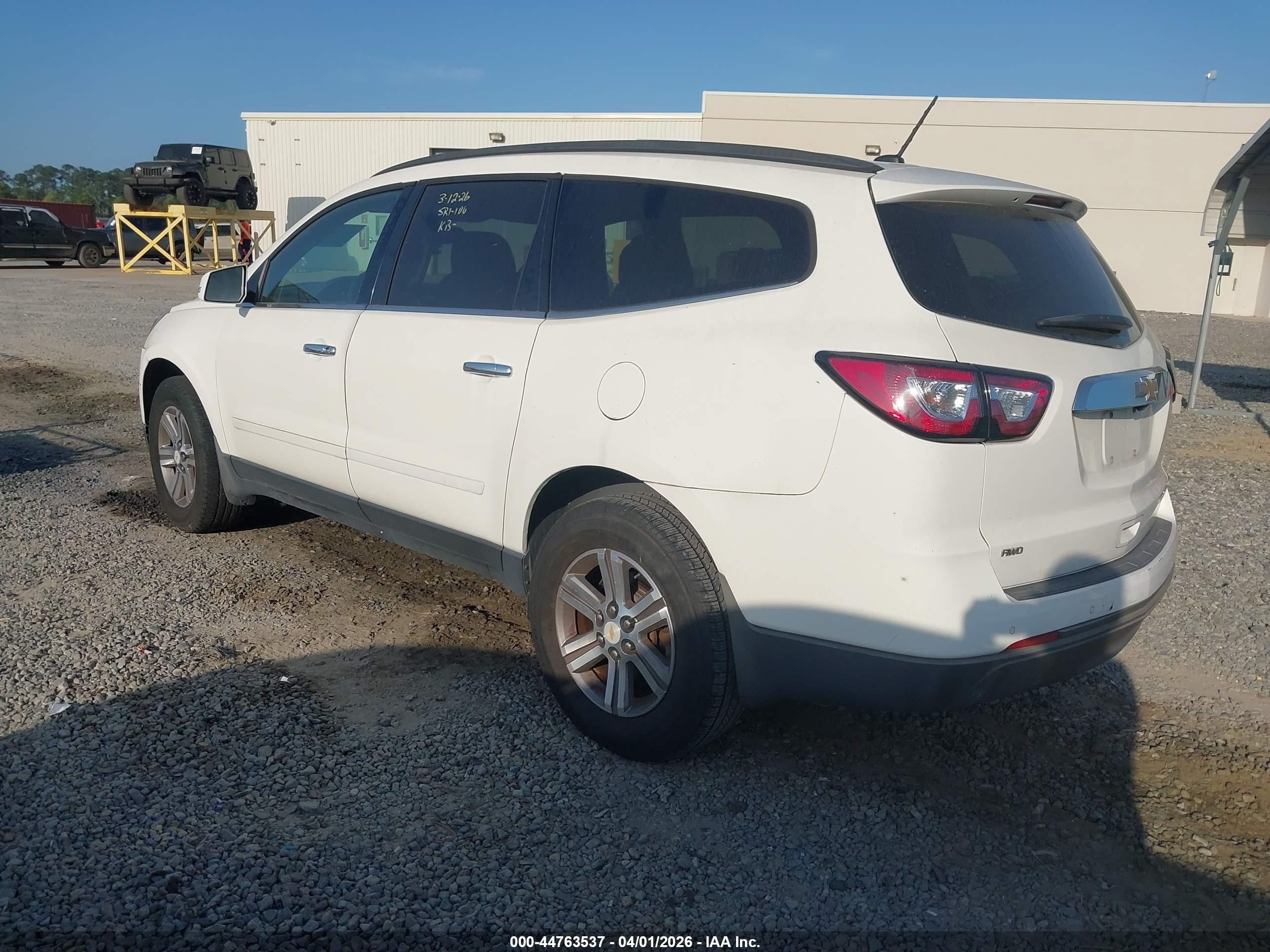2015 Chevrolet Traverse 1lt White vin: 1GNKVGKDXFJ158469