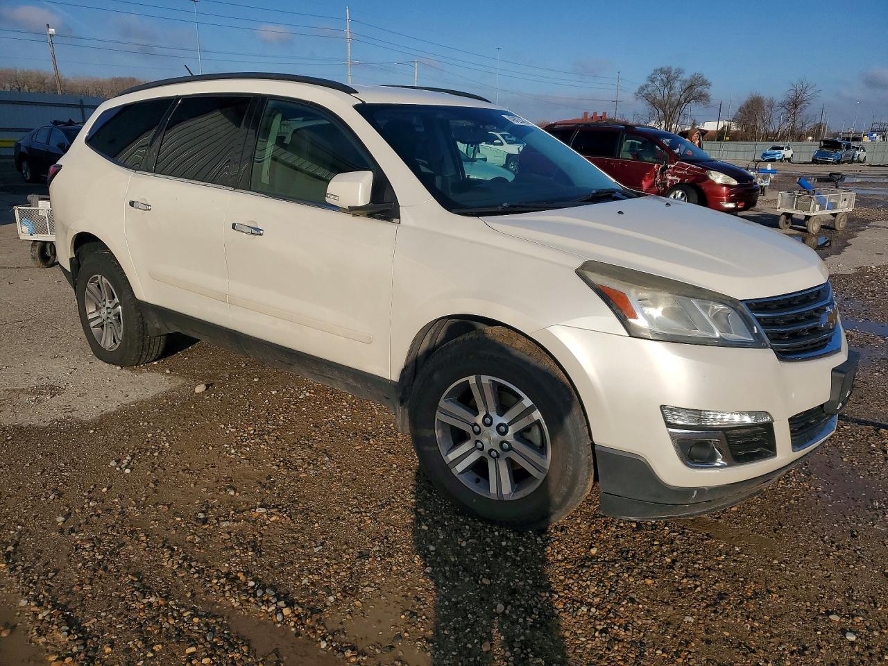 2015 Chevrolet Traverse Lt White vin: 1GNKVGKDXFJ324196