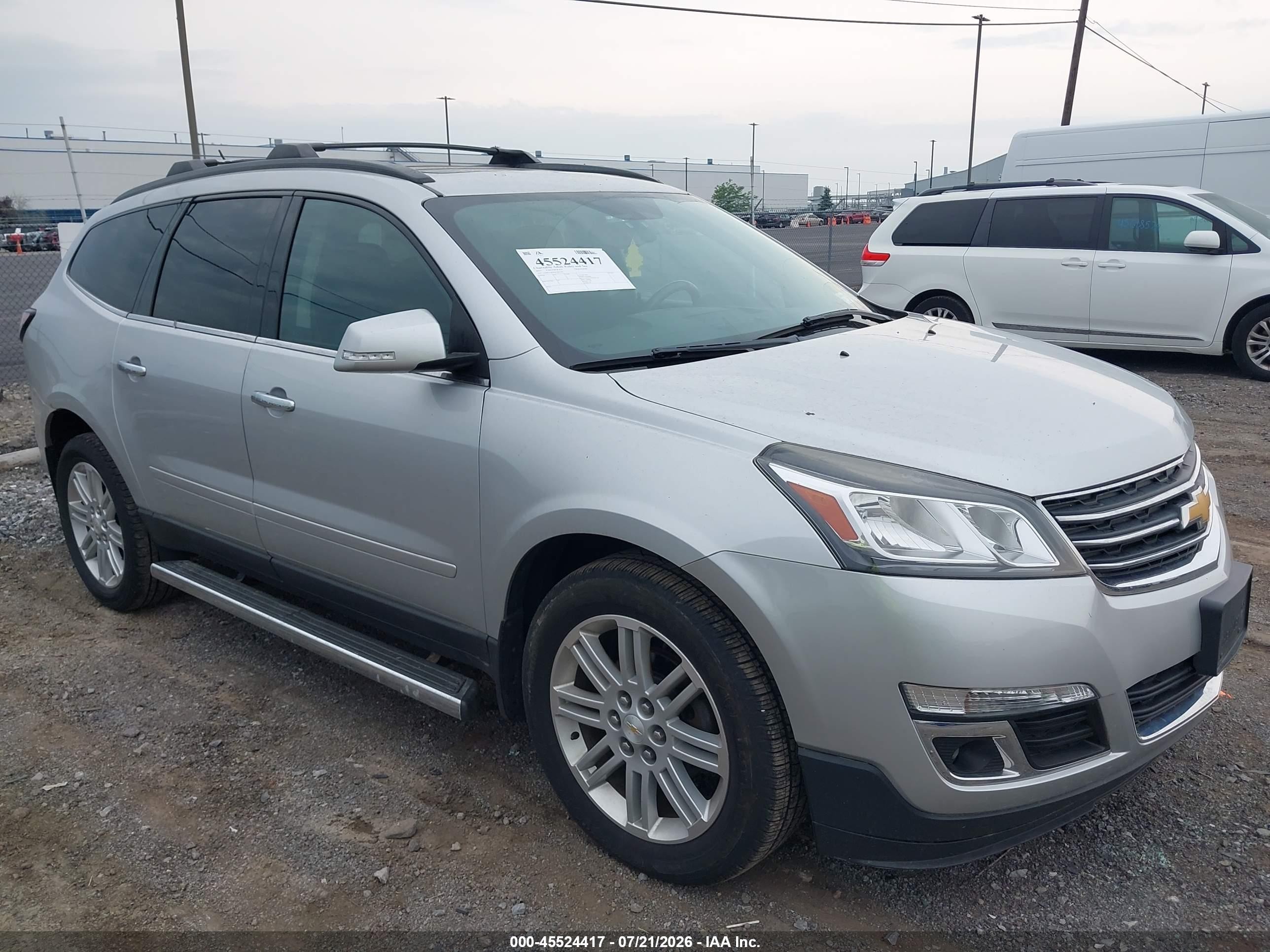 2015 Chevrolet Traverse Lt Silver vin: 1GNKVGKDXFJ385192