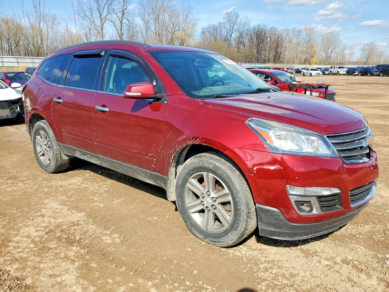 2015 Chevrolet Traverse Lt Burgundy vin: 1GNKVHKD2FJ382602