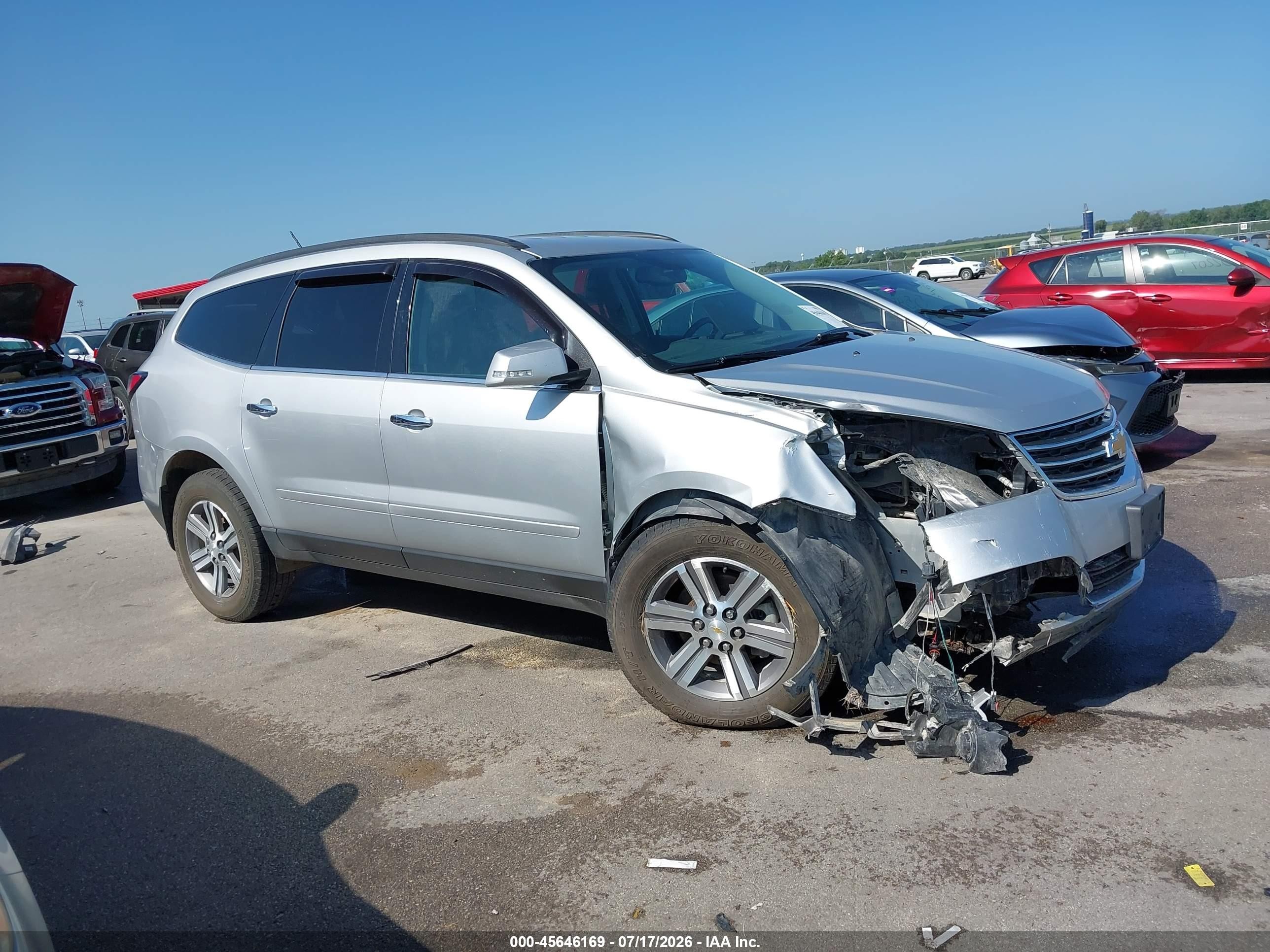 2015 Chevrolet Traverse Lt Silver vin: 1GNKVHKD2FJ390232