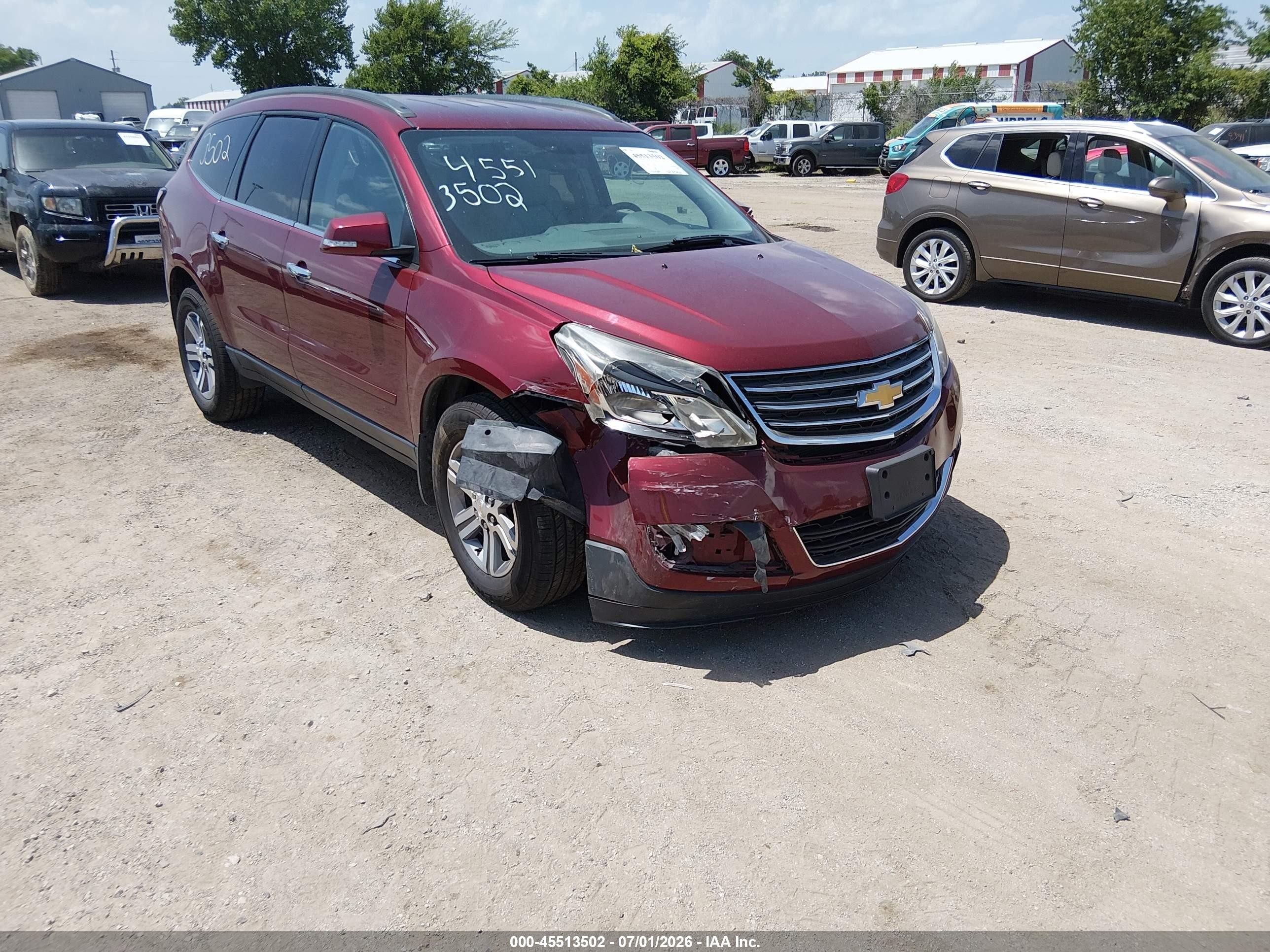 2015 Chevrolet Traverse Lt Burgundy vin: 1GNKVHKD4FJ163317