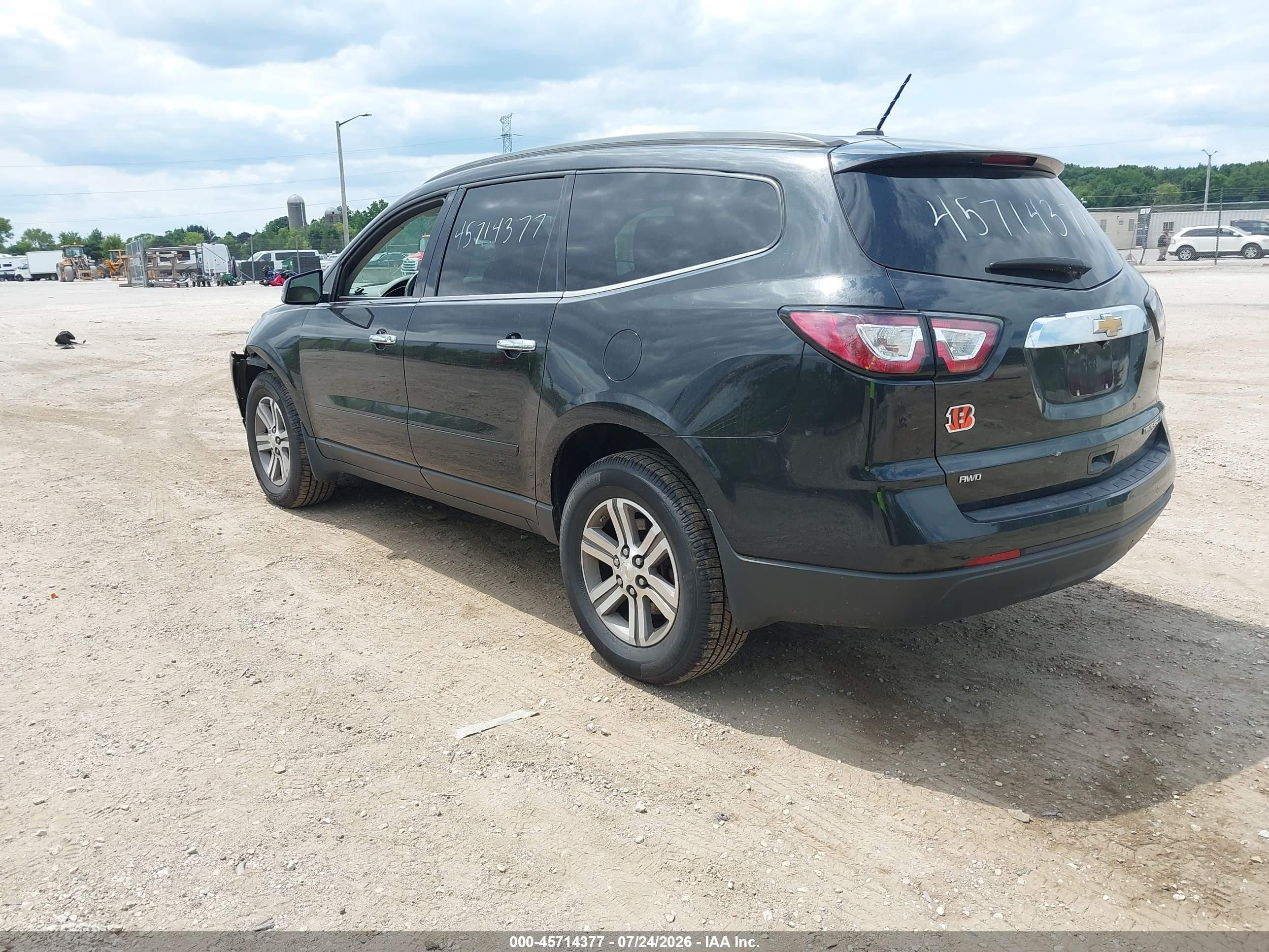 2015 Chevrolet Traverse Lt Black vin: 1GNKVHKD7FJ226216