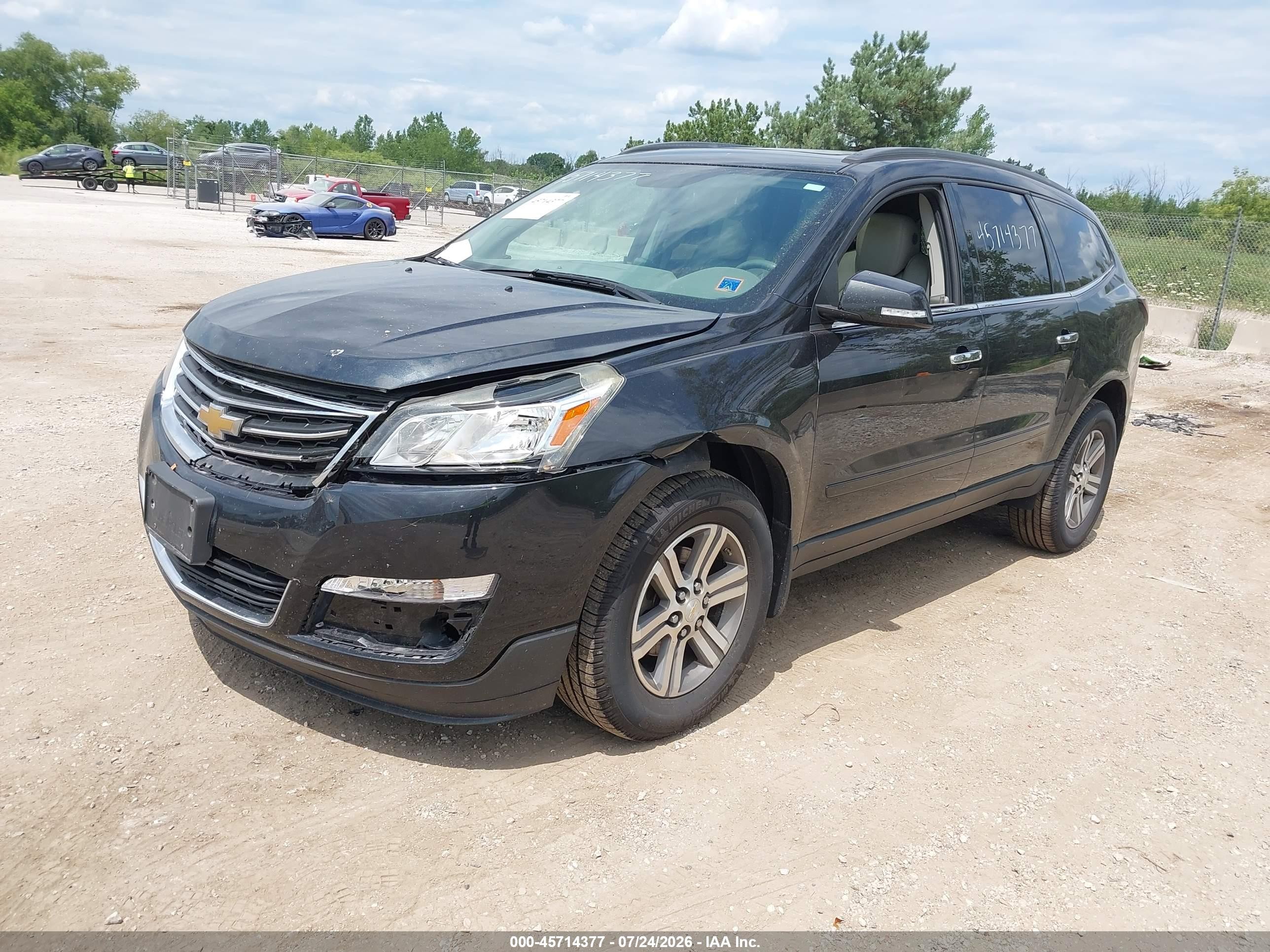2015 Chevrolet Traverse Lt Black vin: 1GNKVHKD7FJ226216