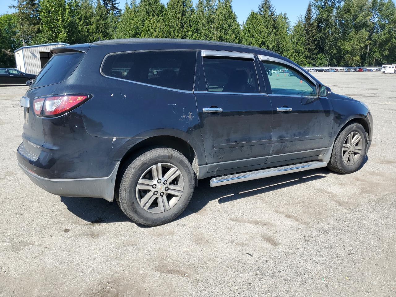 2015 Chevrolet Traverse Lt Black vin: 1GNKVHKDXFJ258366 Damage: Right Qtr Panel, Multiple Dents/Paint Damage, 3