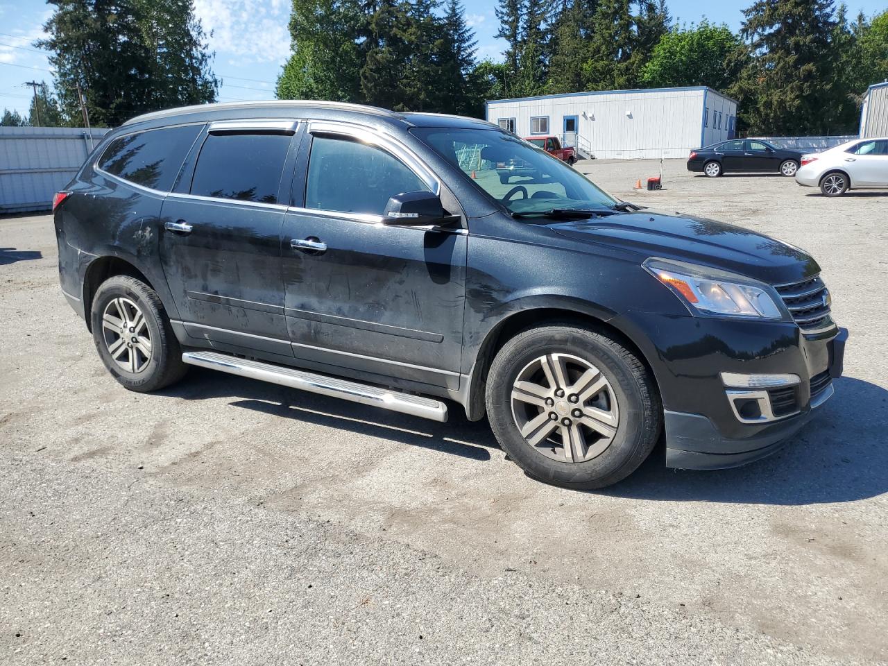 2015 Chevrolet Traverse Lt Black vin: 1GNKVHKDXFJ258366 Damage: Right Front Door, Dent(S) W/ Paint Dmg, 1/8 To 1/2 Inch