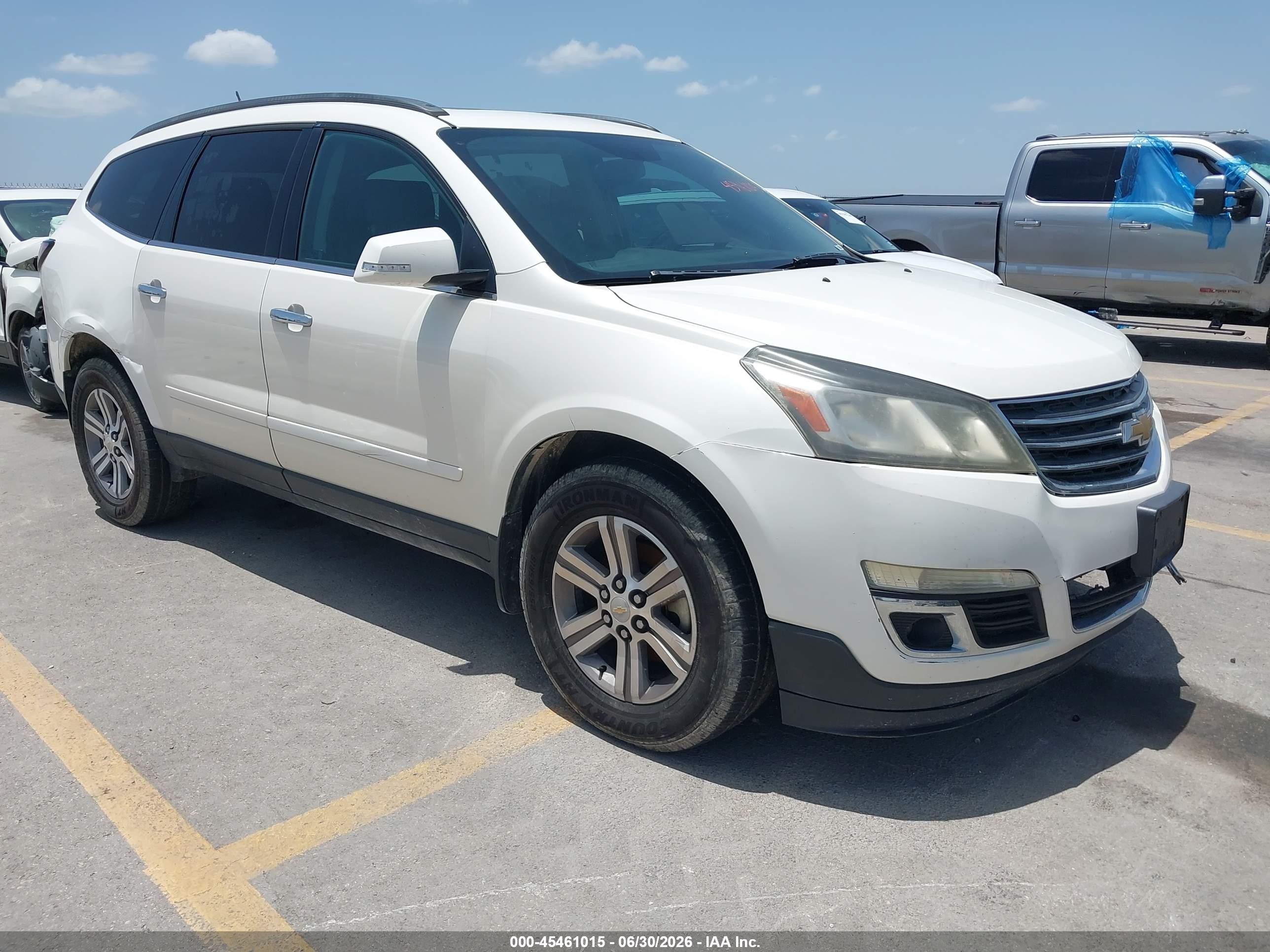 2015 Chevrolet Traverse 2lt White vin: 1GNKVHKDXFJ285924