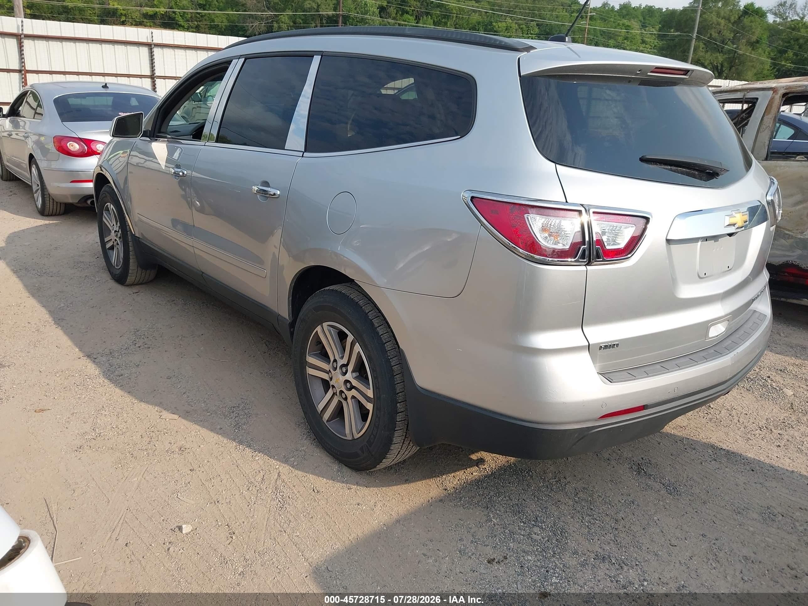 2015 Chevrolet Traverse Lt Gray vin: 1GNKVHKDXFJ384498