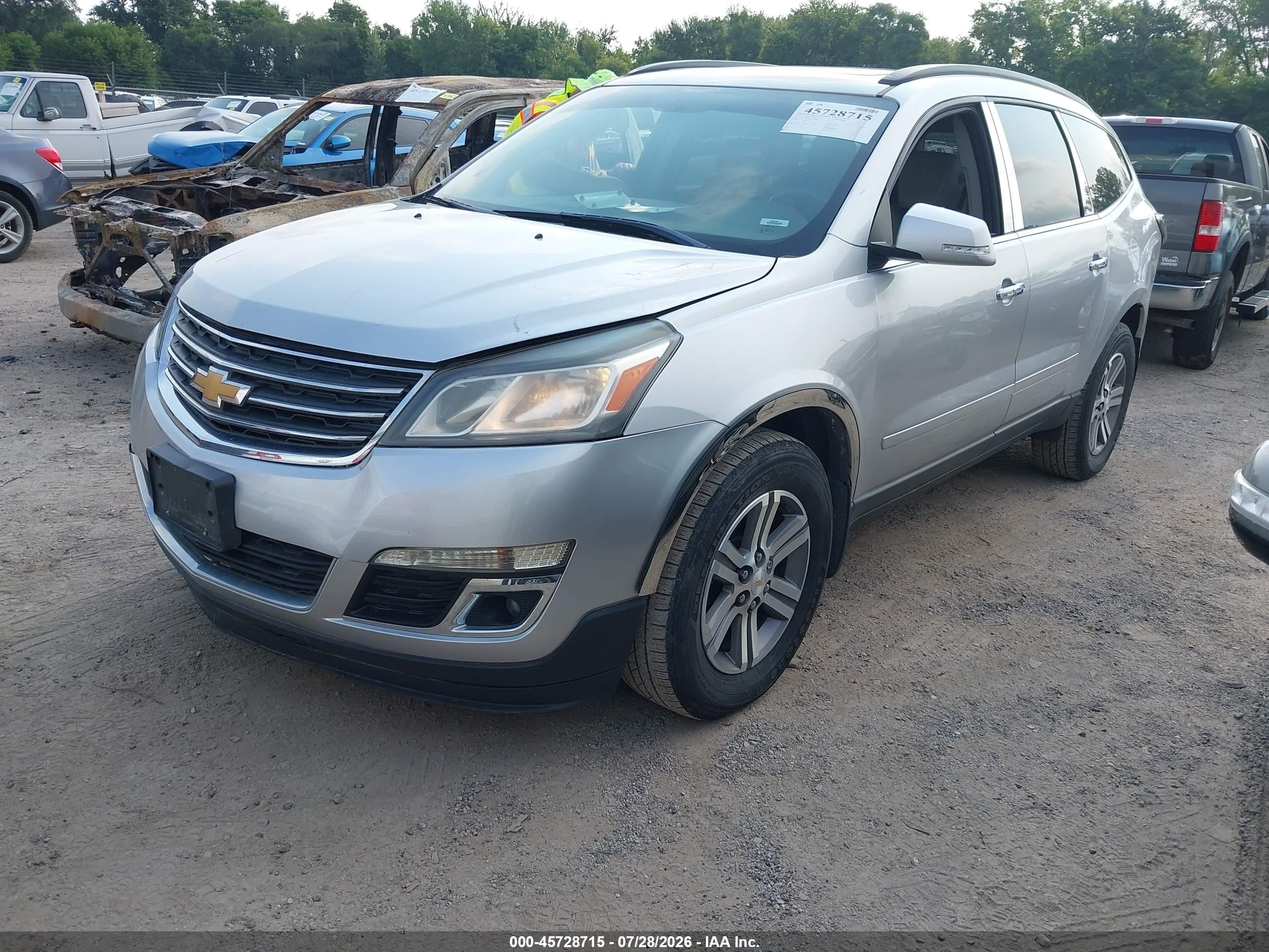 2015 Chevrolet Traverse Lt Gray vin: 1GNKVHKDXFJ384498