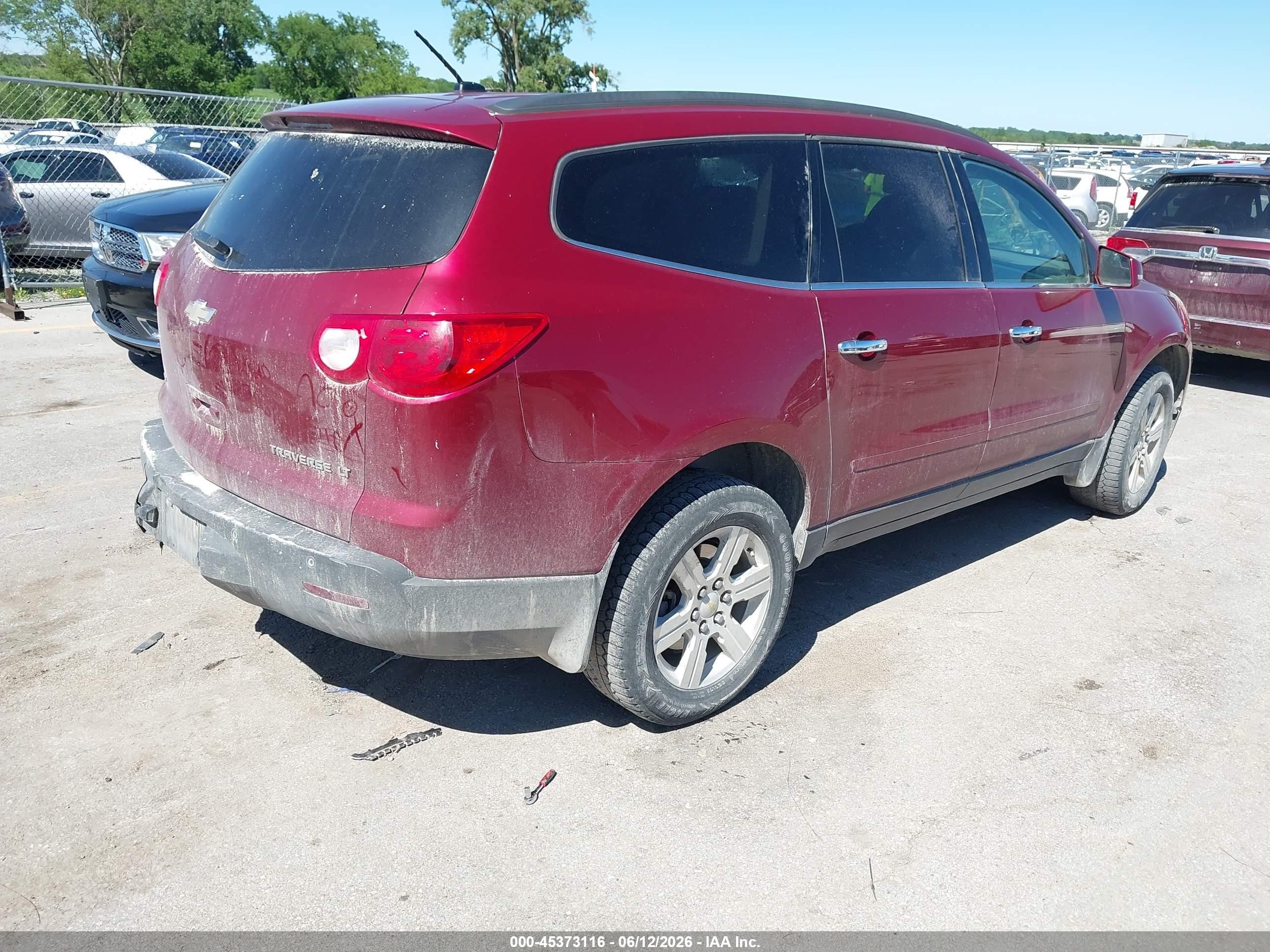 2011 Chevrolet Traverse 2lt Red vin: 1GNKVJED2BJ286935