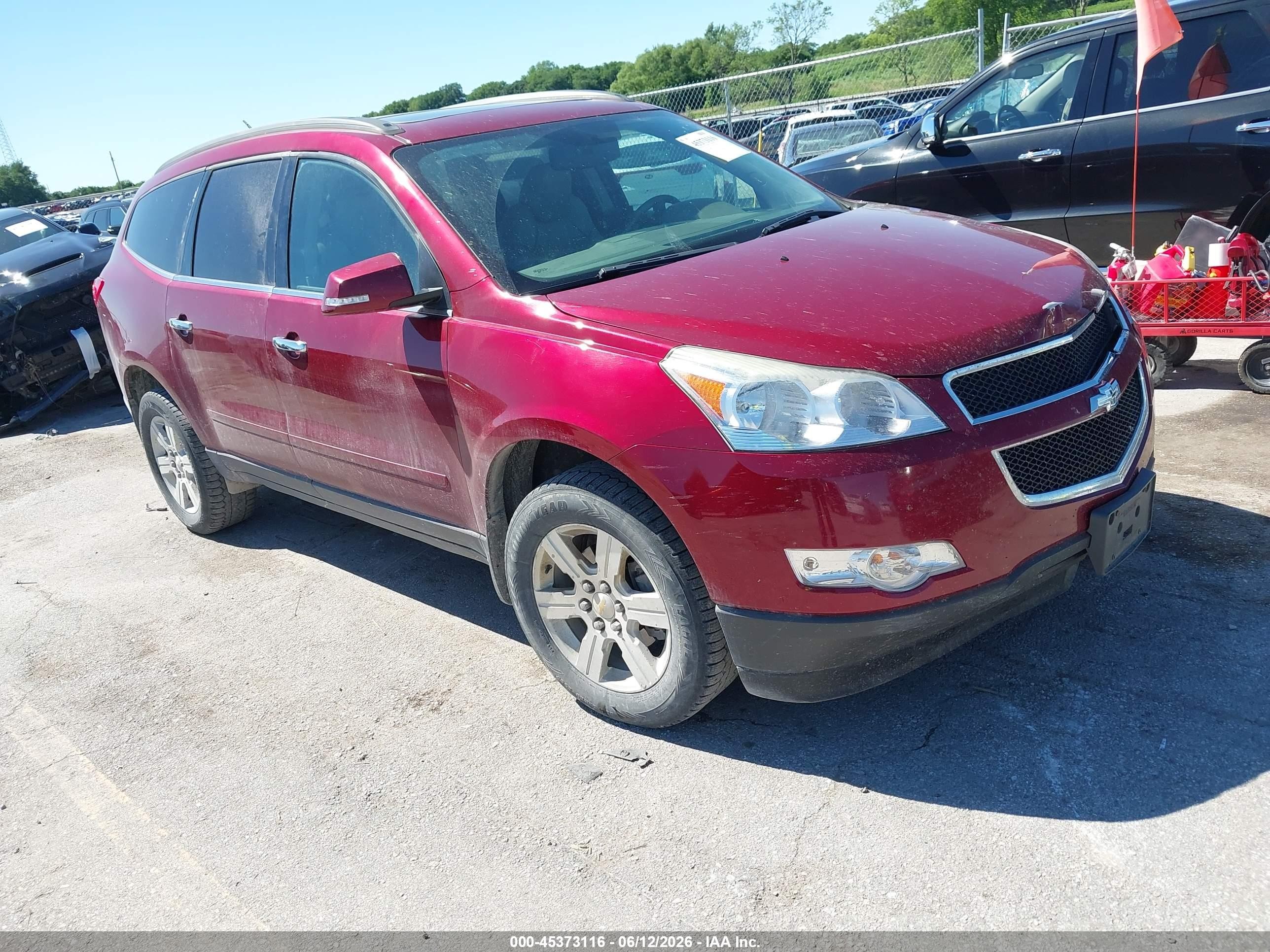 2011 Chevrolet Traverse 2lt Red vin: 1GNKVJED2BJ286935