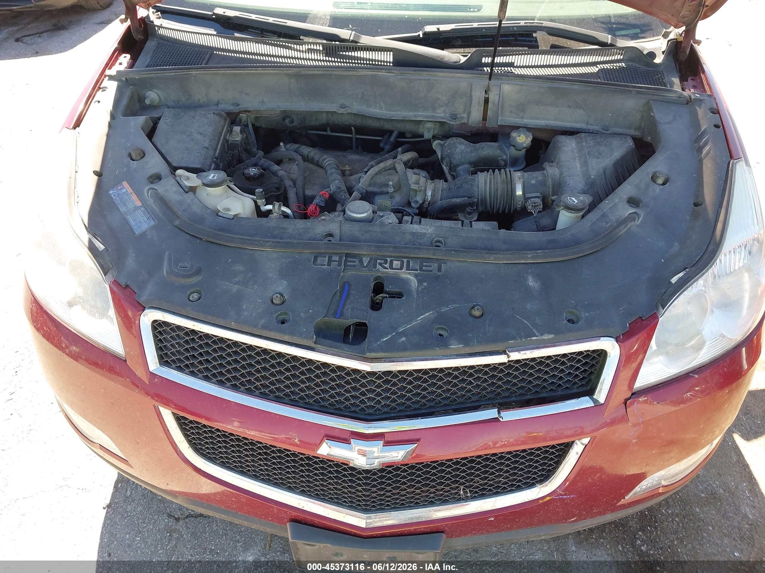 2011 Chevrolet Traverse 2lt Red vin: 1GNKVJED2BJ286935