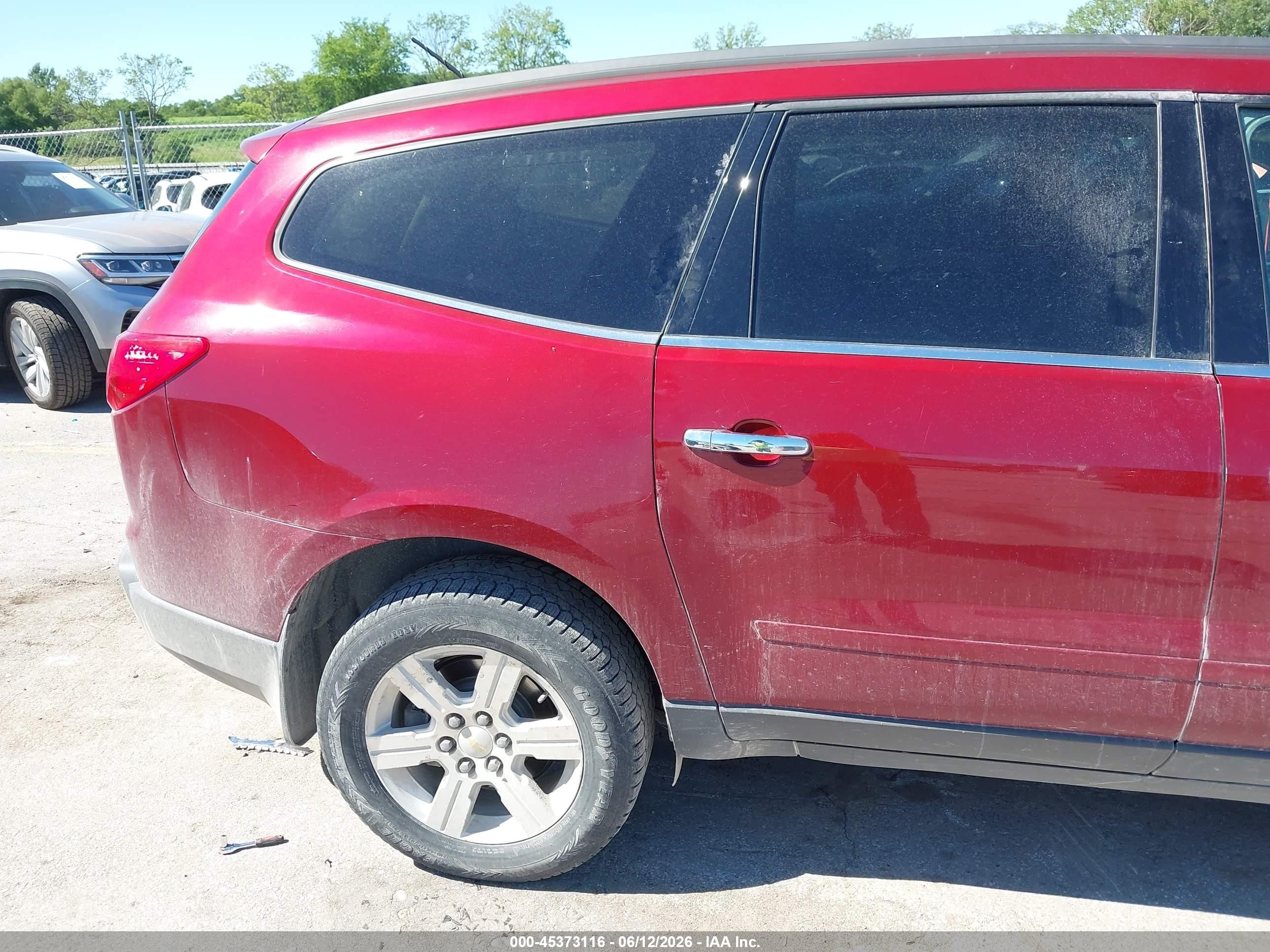 2011 Chevrolet Traverse 2lt Red vin: 1GNKVJED2BJ286935