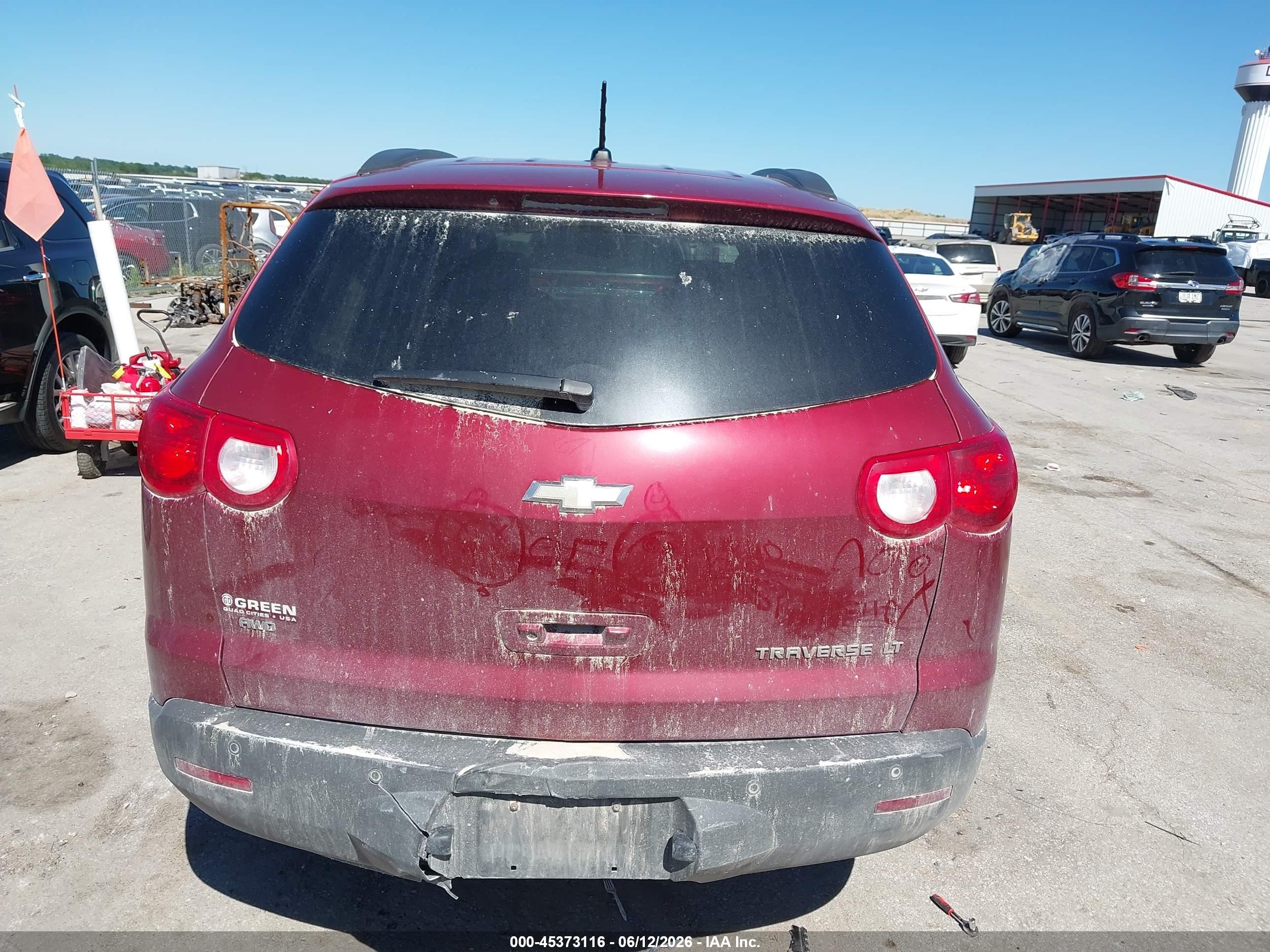 2011 Chevrolet Traverse 2lt Red vin: 1GNKVJED2BJ286935