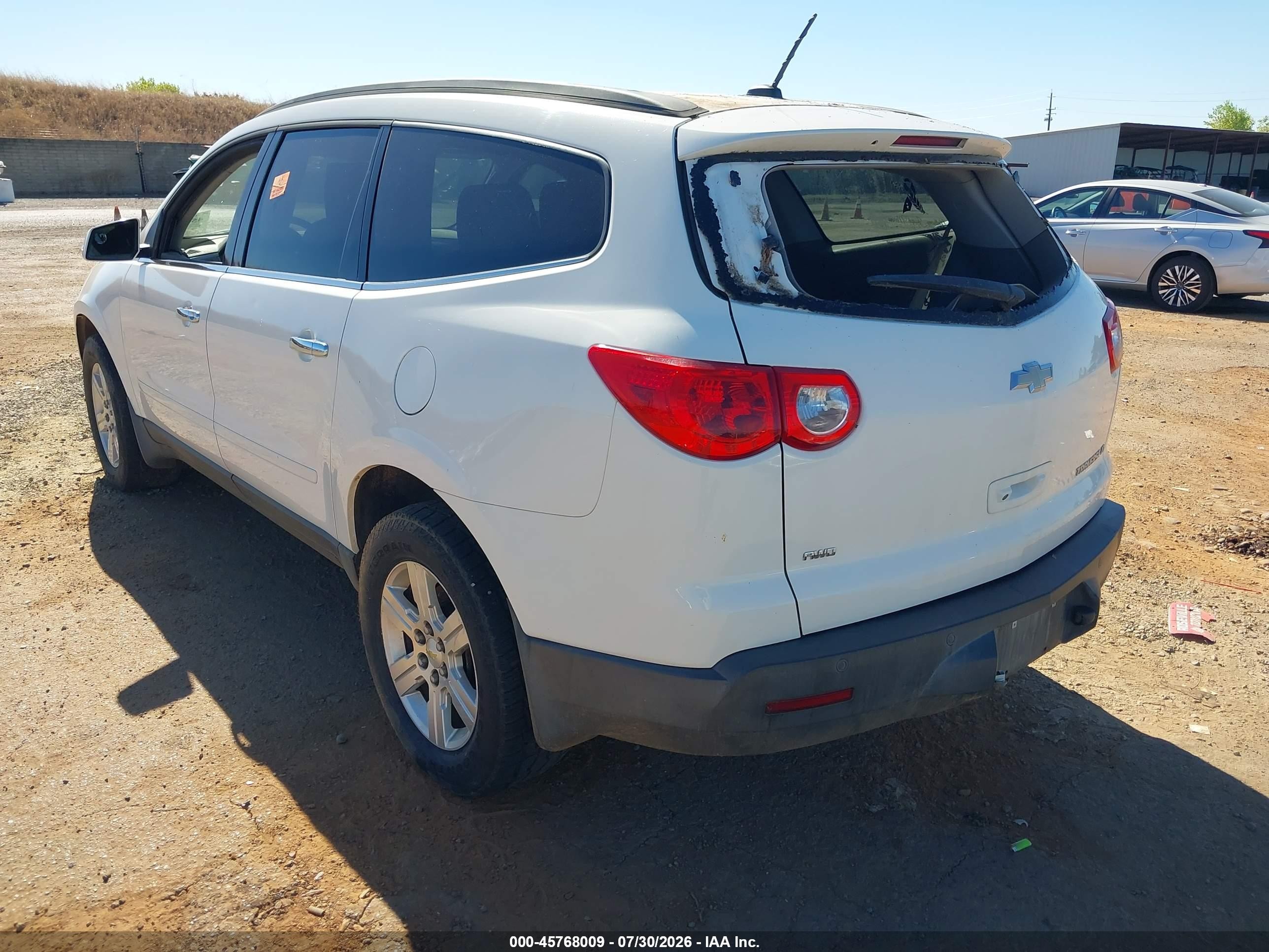 2012 Chevrolet Traverse Lt W/2lt White vin: 1GNKVJED6CJ123030