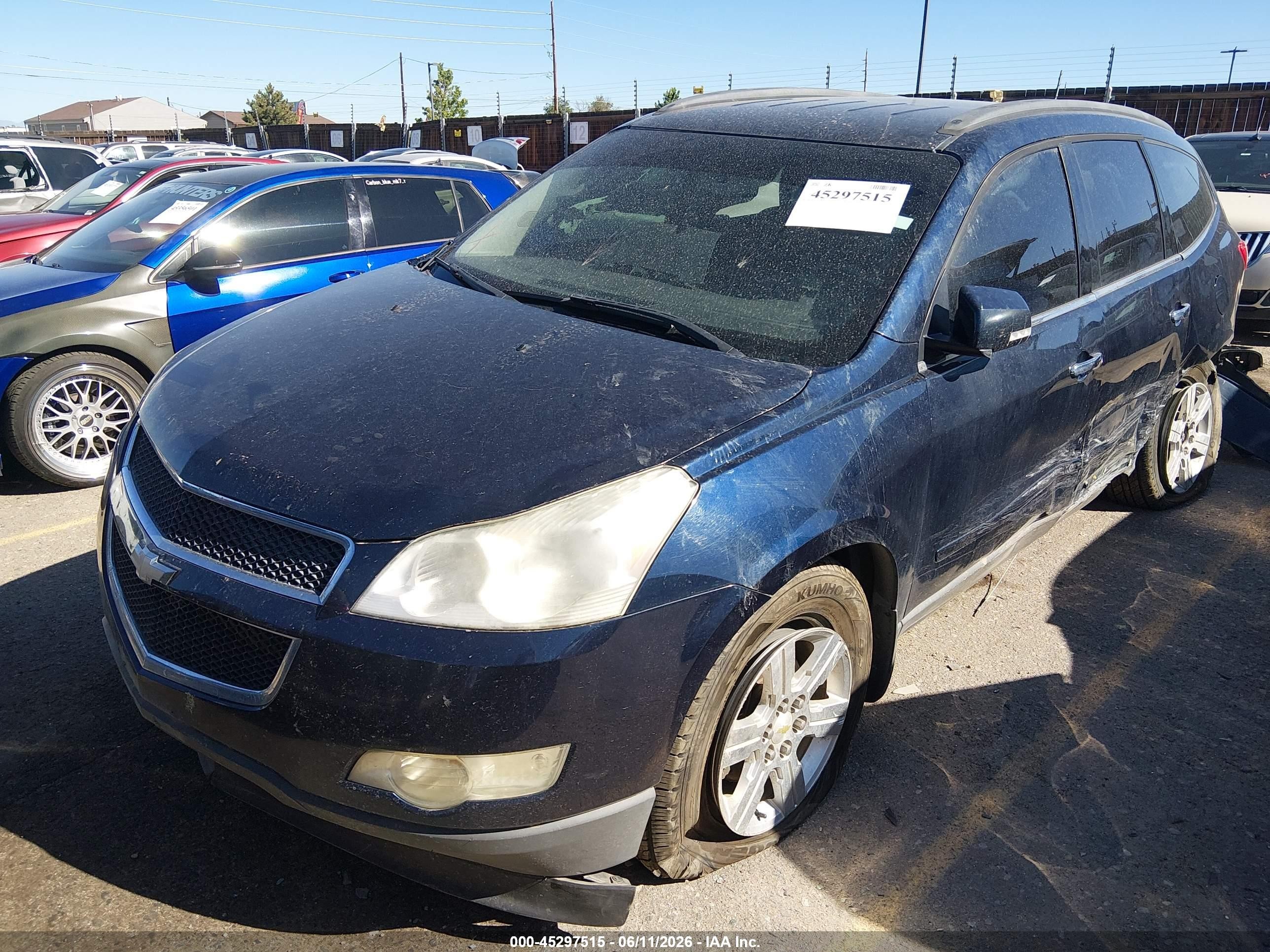 2012 Chevrolet Traverse 2lt Dark Blue vin: 1GNKVJED6CJ266284