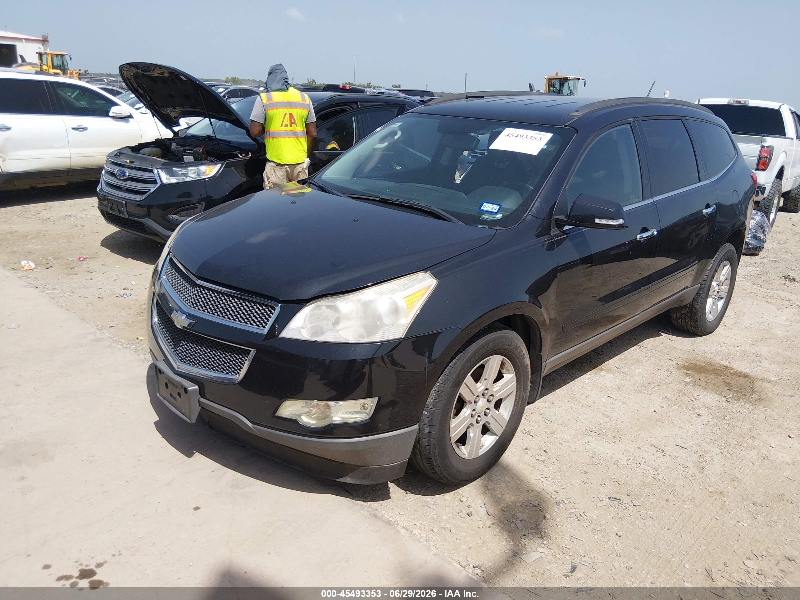 2012 Chevrolet Traverse Lt W/2lt Black vin: 1GNKVJEDXCJ218948
