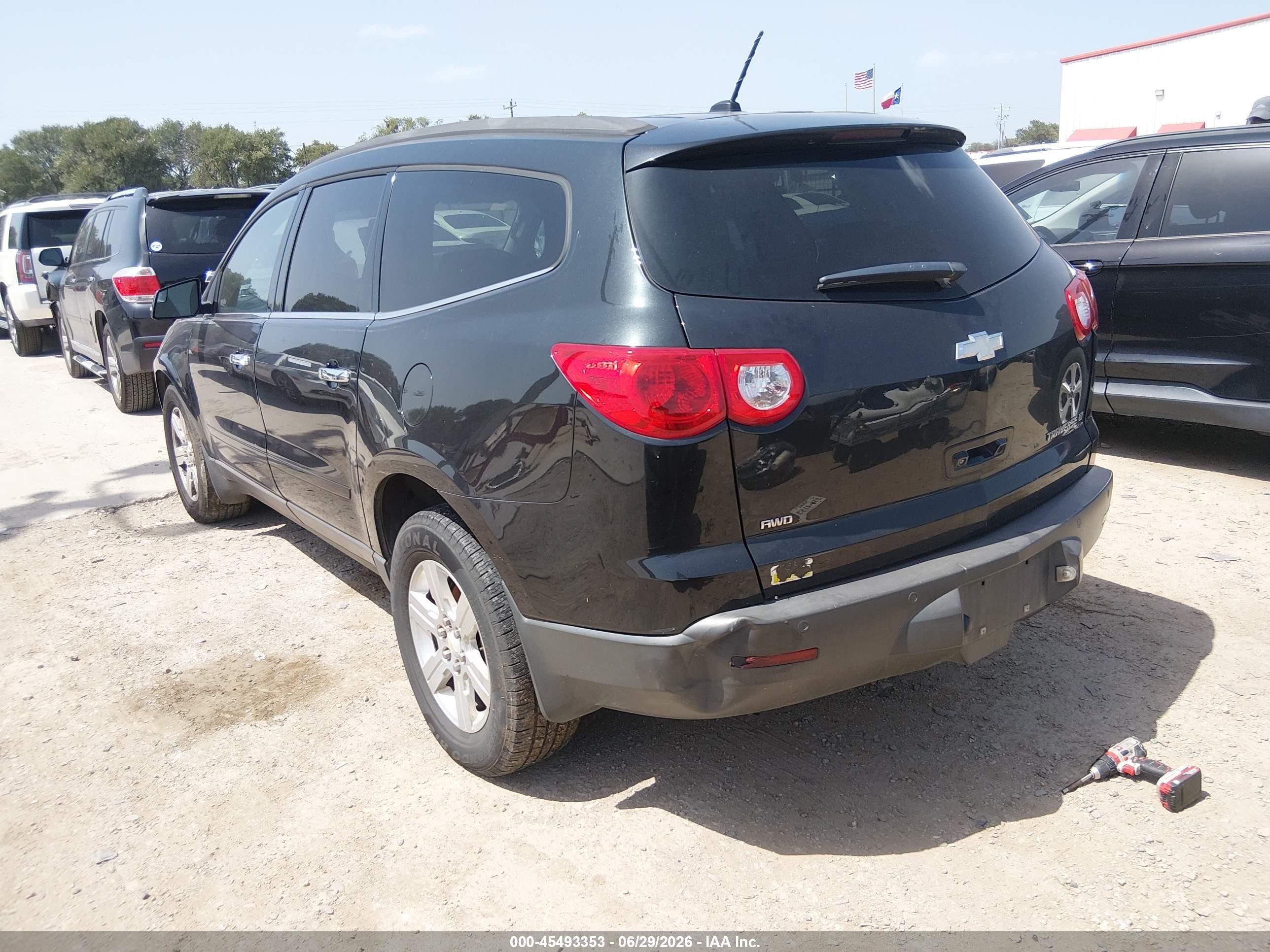2012 Chevrolet Traverse Lt W/2lt Black vin: 1GNKVJEDXCJ218948