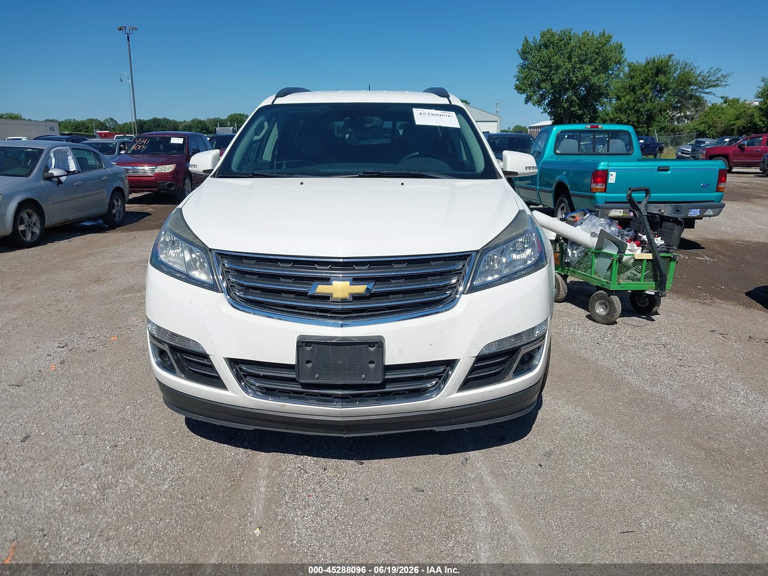 2015 Chevrolet Traverse Ltz White vin: 1GNKVJKD0FJ281341