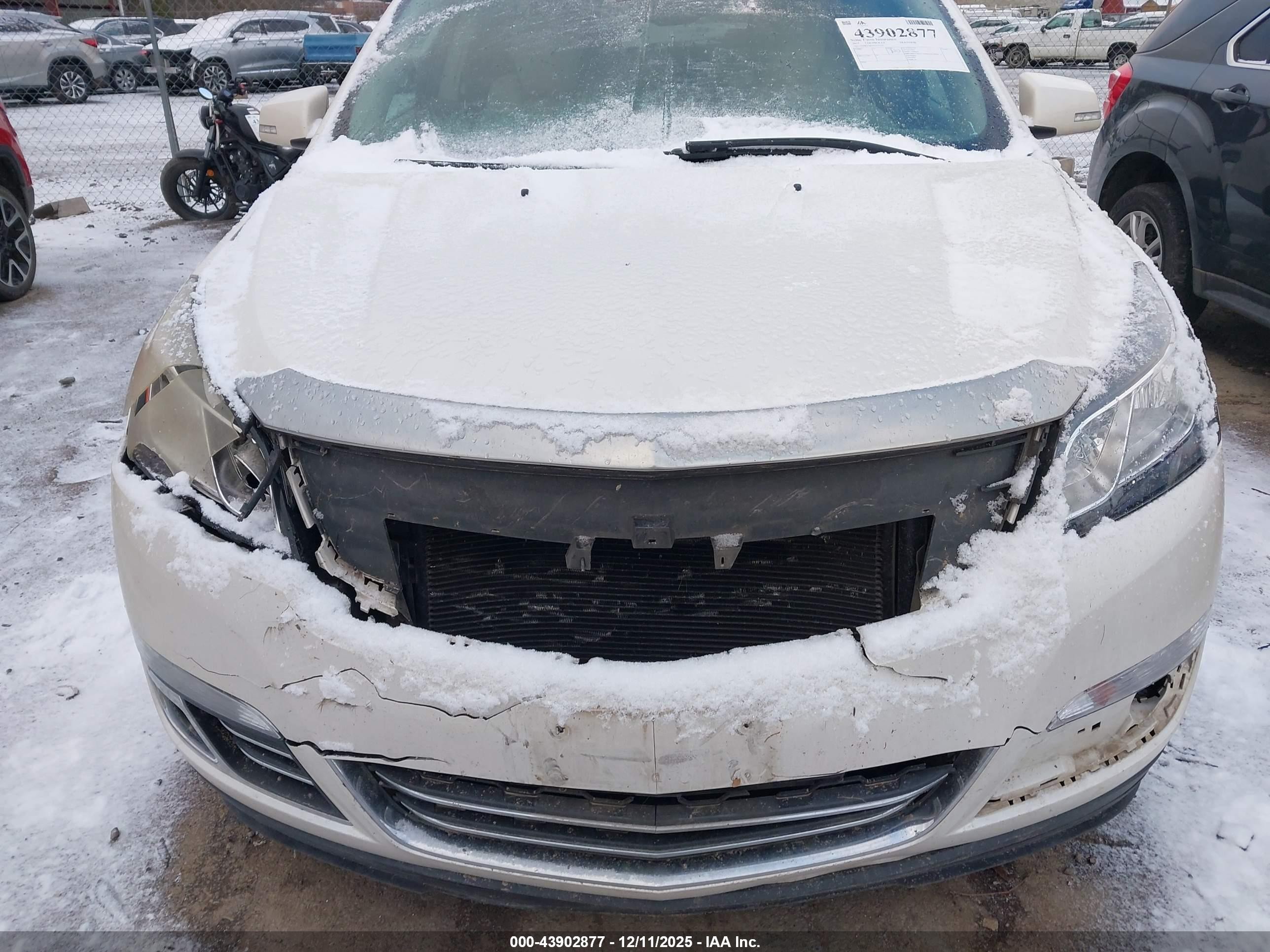 2015 Chevrolet Traverse Ltz White vin: 1GNKVJKD1FJ112705
