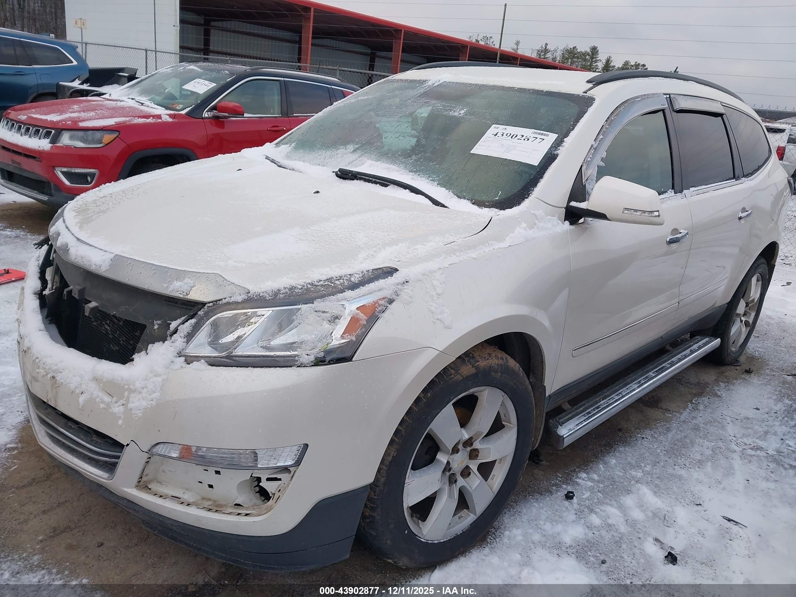 2015 Chevrolet Traverse Ltz White vin: 1GNKVJKD1FJ112705