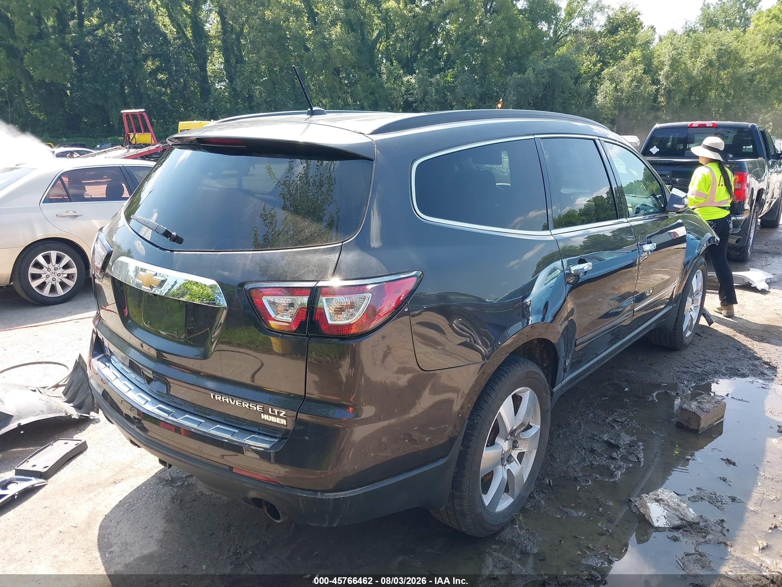 2015 Chevrolet Traverse Ltz Gray vin: 1GNKVJKD1FJ301676