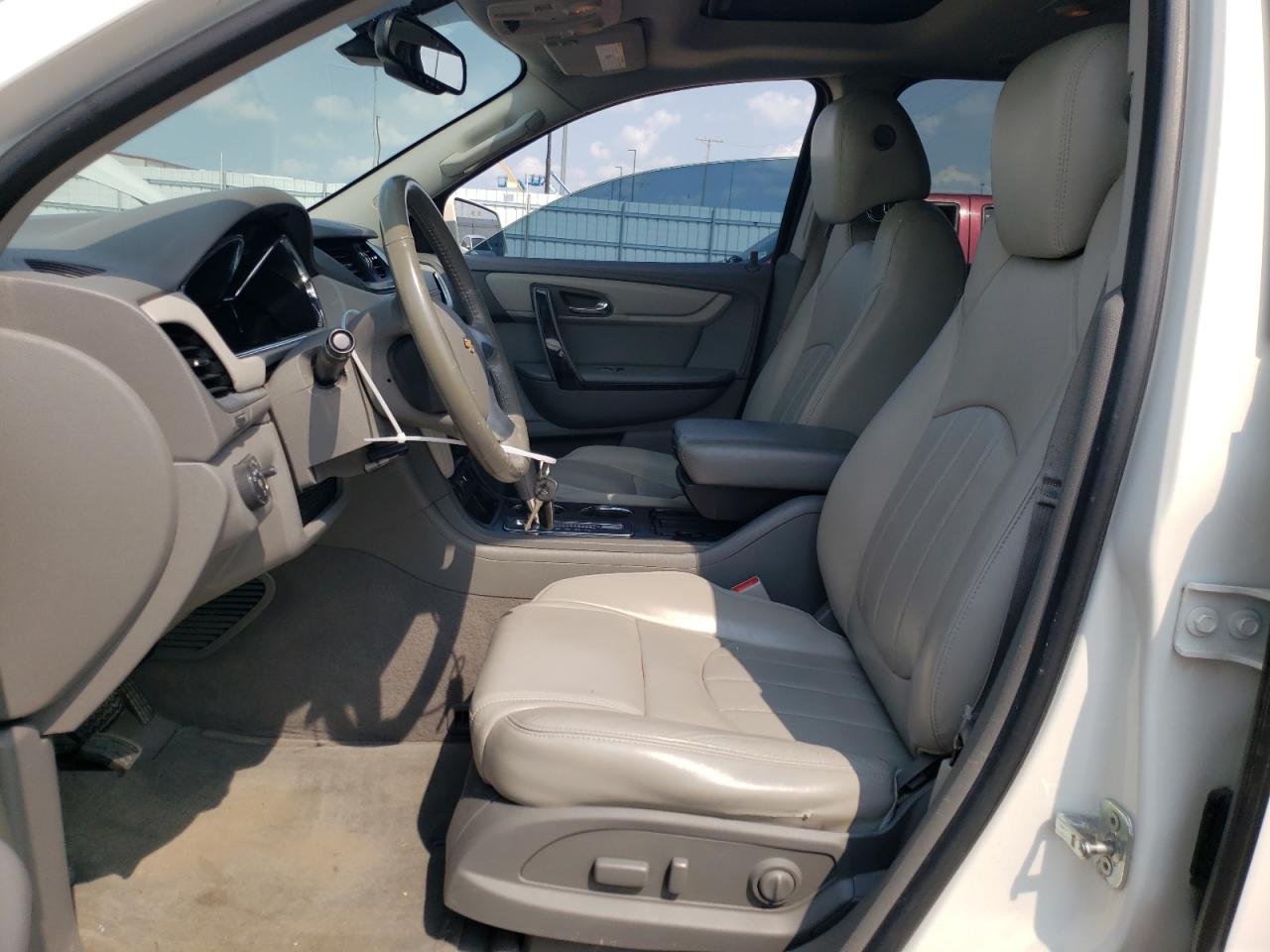 2014 Chevrolet Traverse Ltz White vin: 1GNKVJKD2EJ338671