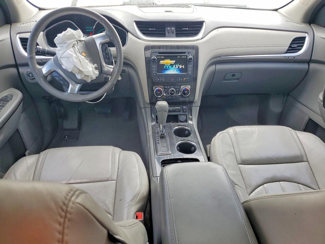 2014 Chevrolet Traverse Ltz White vin: 1GNKVJKD2EJ338671