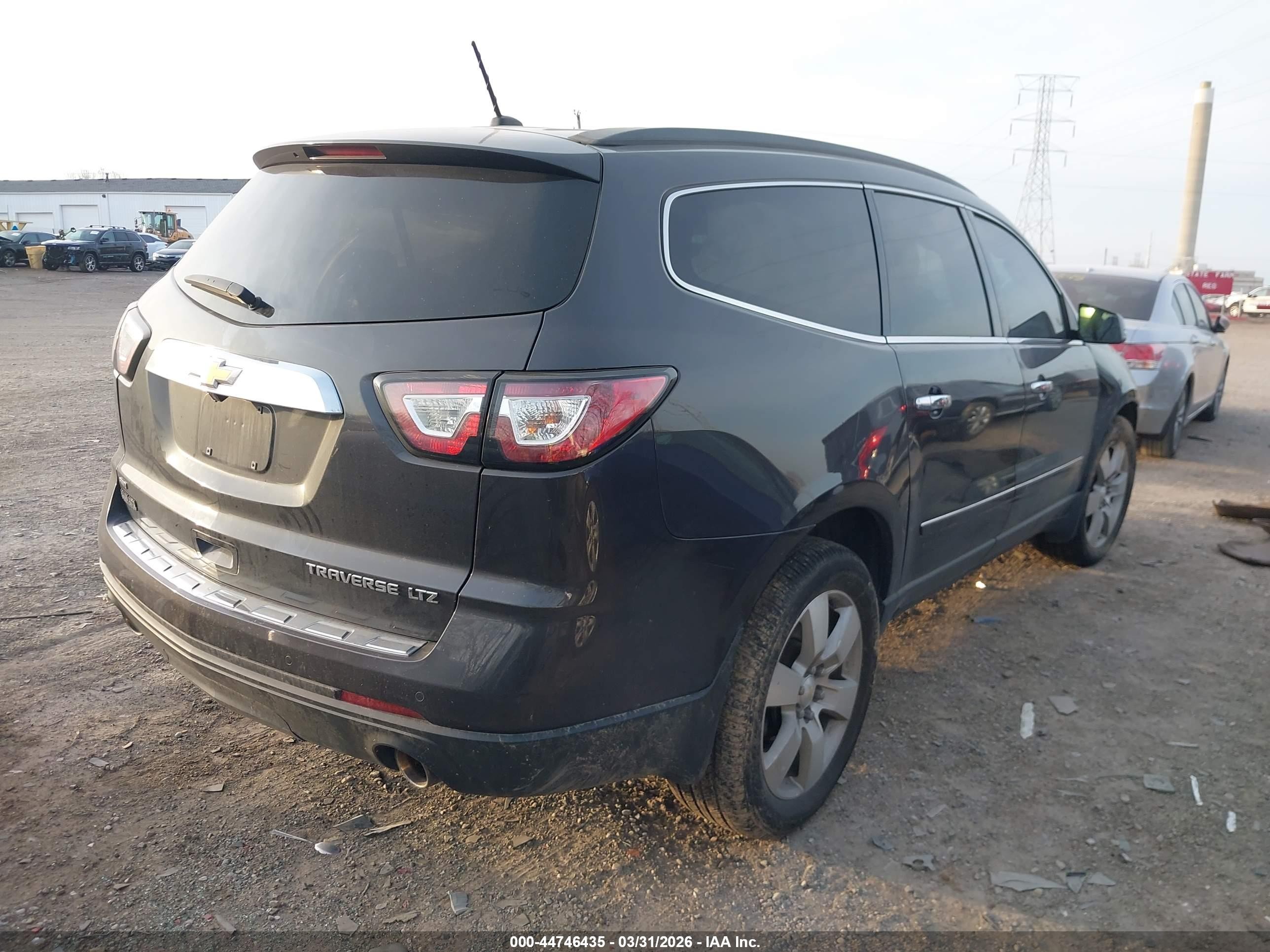 2015 Chevrolet Traverse Ltz Gray vin: 1GNKVJKD3FJ317118