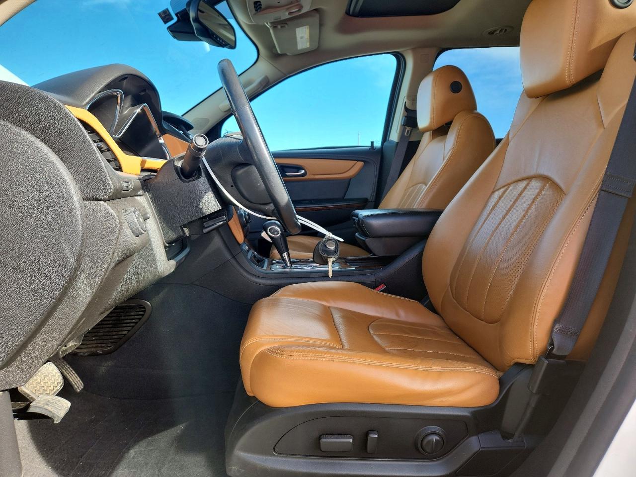 2014 Chevrolet Traverse Ltz White vin: 1GNKVJKD5EJ274948