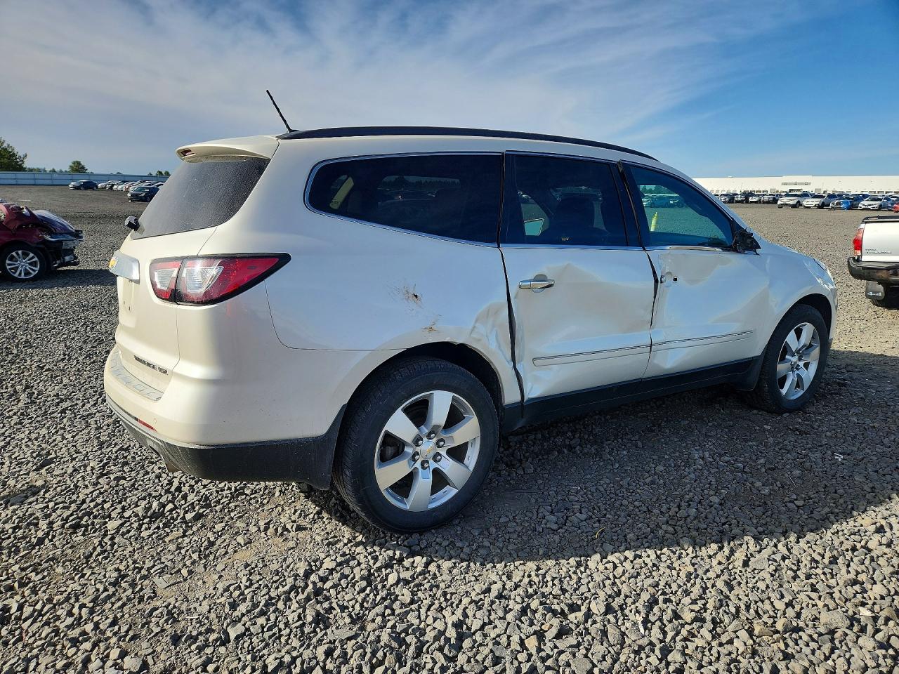 2014 Chevrolet Traverse Ltz White vin: 1GNKVJKD5EJ274948