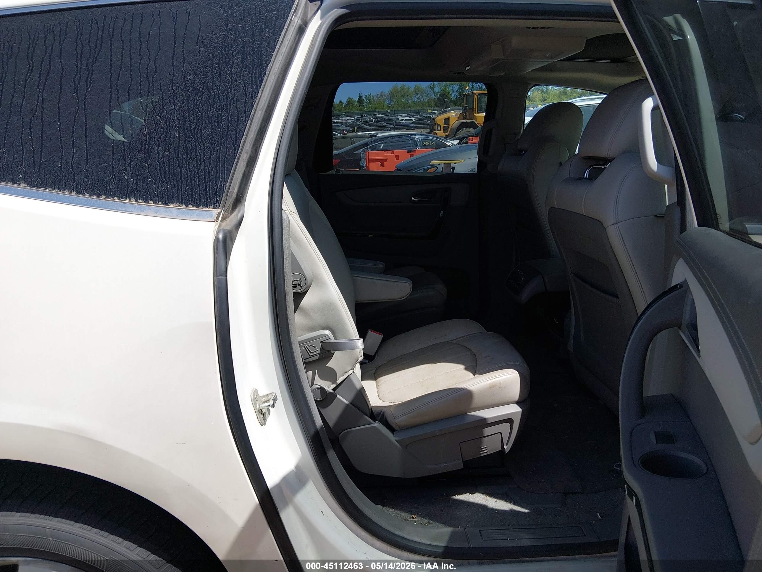 2015 Chevrolet Traverse Ltz White vin: 1GNKVJKD6FJ139267