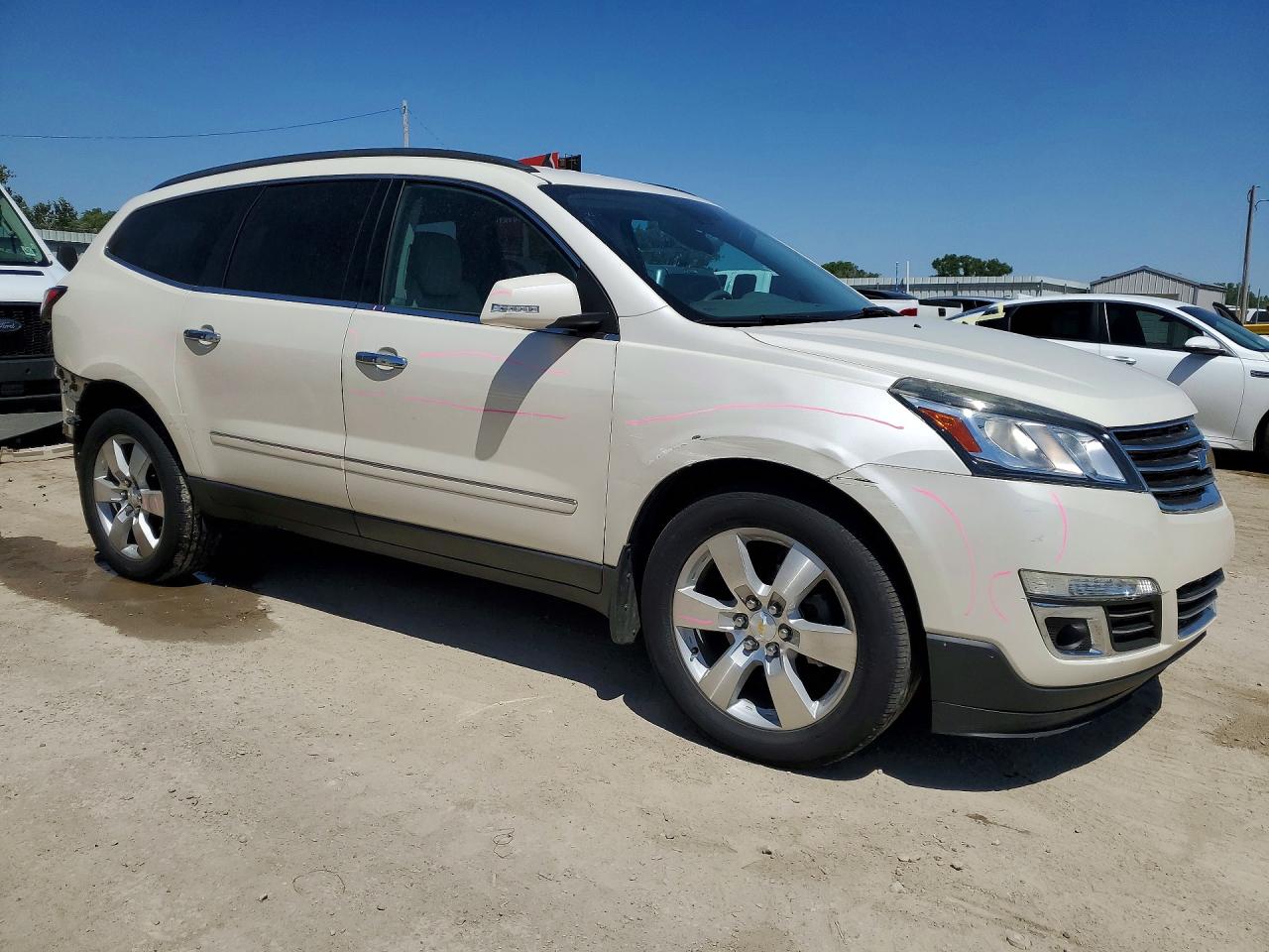 2015 Chevrolet Traverse Ltz Белый vin: 1GNKVJKD7FJ273091