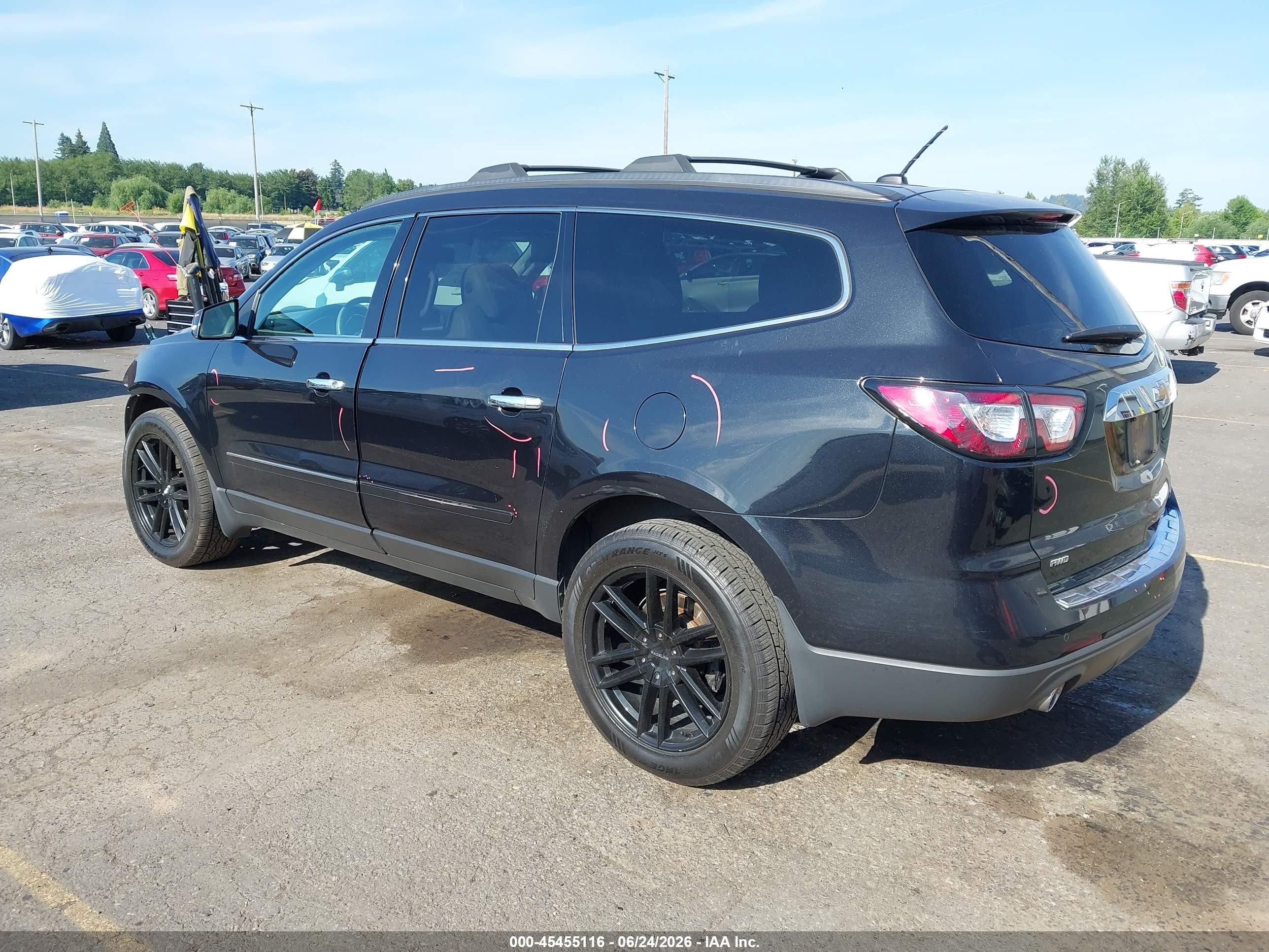 2014 Chevrolet Traverse Ltz Black vin: 1GNKVJKD8EJ353076