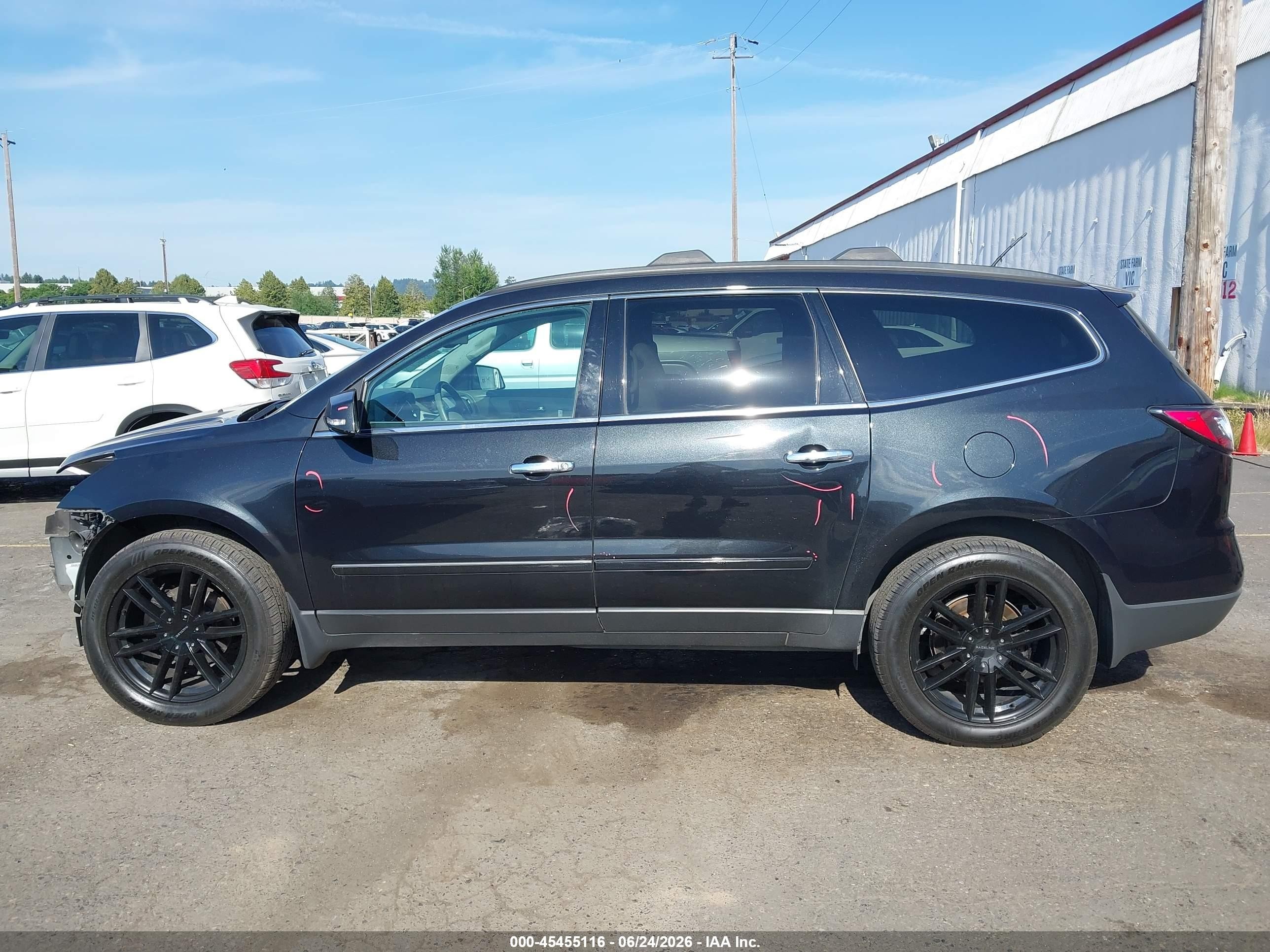2014 Chevrolet Traverse Ltz Black vin: 1GNKVJKD8EJ353076